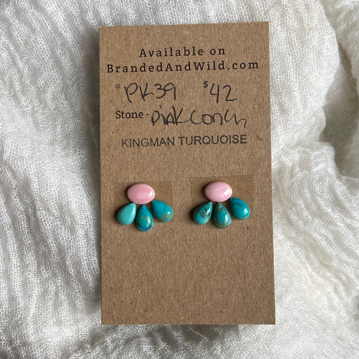 Pink Conch / Kingman Cabochon - PK39 3EBAF944-9829-400B-8C1E-AE407AC35731 Brandedandwild.com