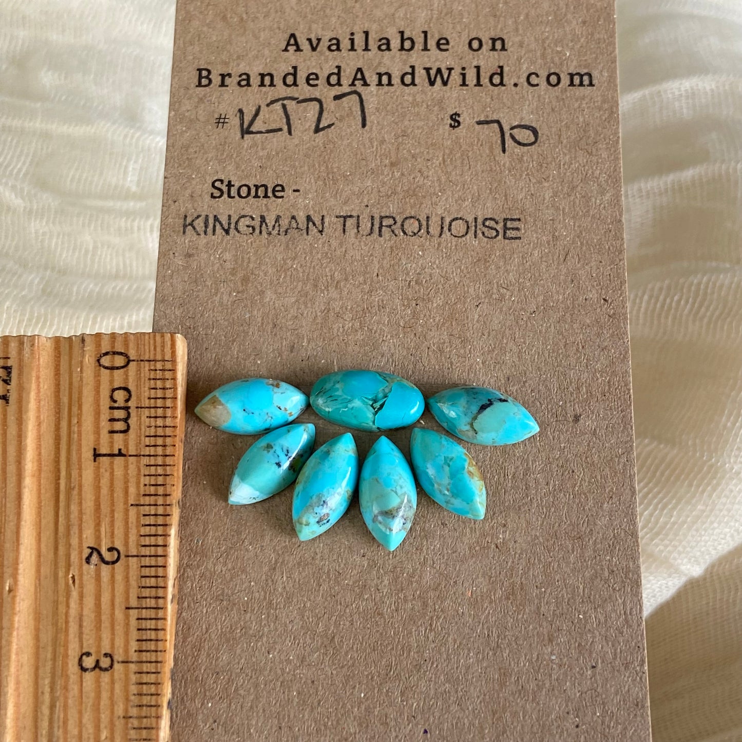 Kingman Turquoise Cabochon - KT27 3EF0C238-5AA5-4F42-86B5-DC85760618EB Brandedandwild.com