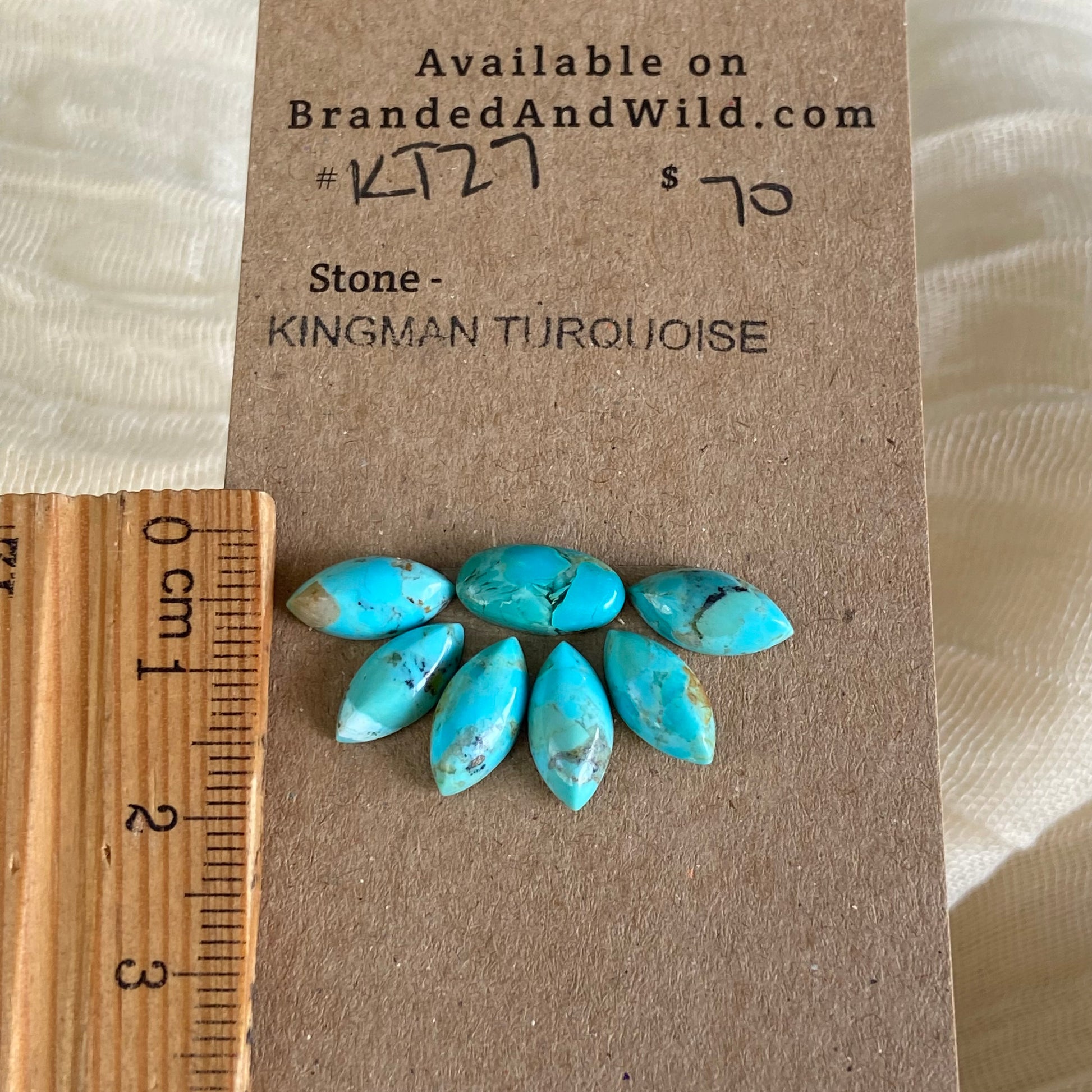 Kingman Turquoise Cabochon - KT27 3EF0C238-5AA5-4F42-86B5-DC85760618EB Brandedandwild.com