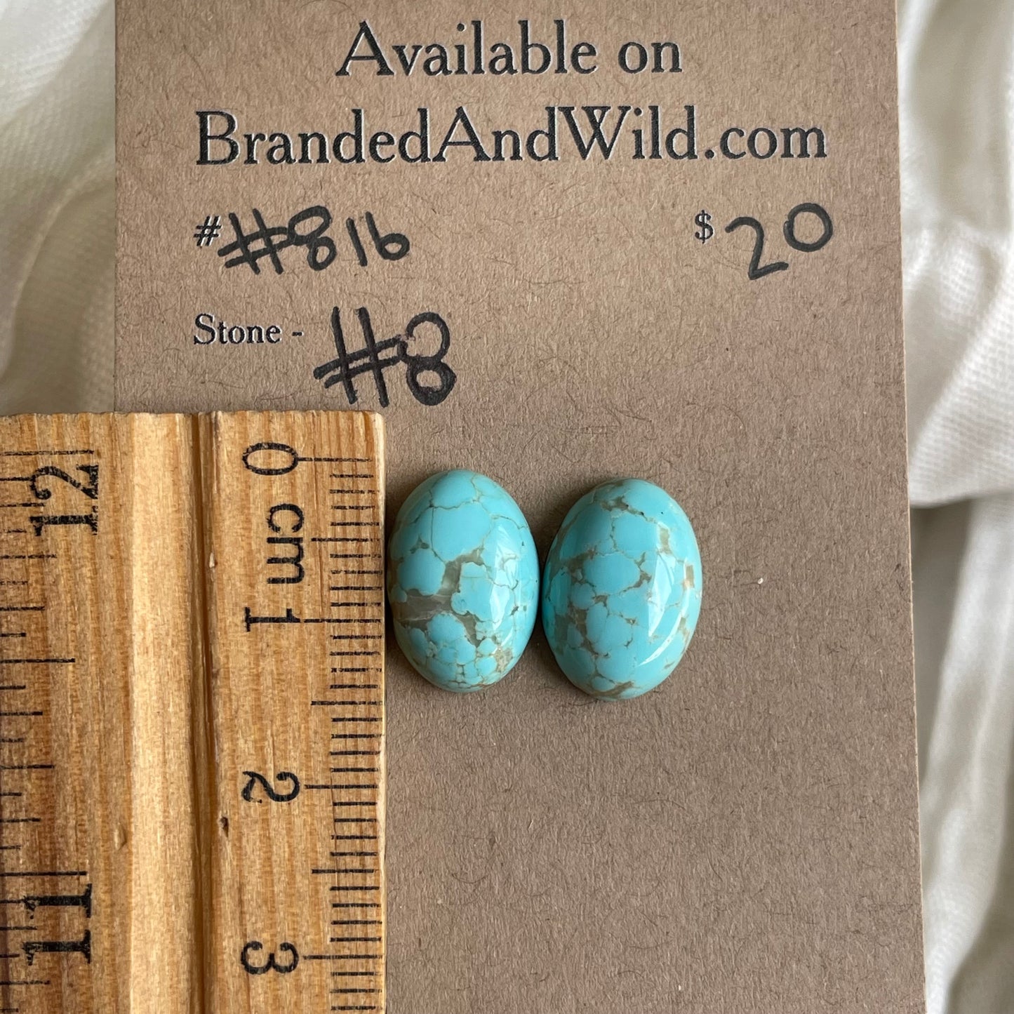 #8 Turquoise Cabochon - #816 3F00E8C4-7559-48F1-A53F-DBA222871409 Brandedandwild.com
