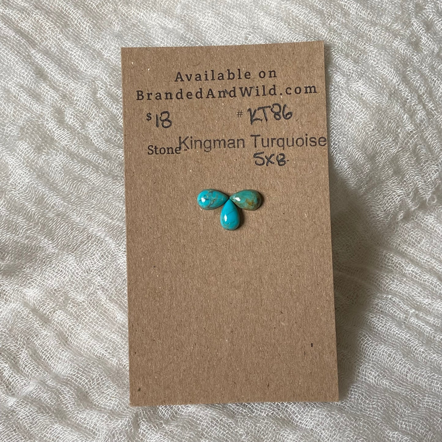 Kingman Turquoise Cabochon - KT86 3F261EE2-3001-4784-AA18-8E855A4E4692 Brandedandwild.com