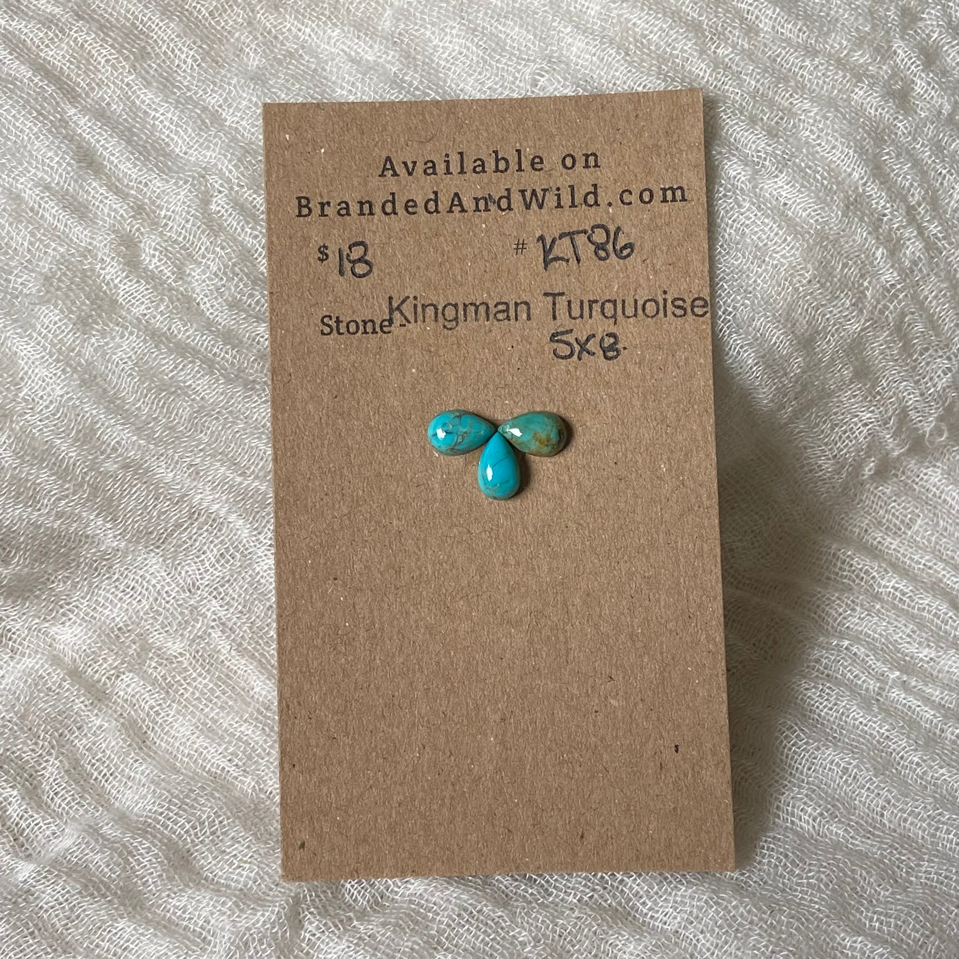 Kingman Turquoise Cabochon - KT86 3F261EE2-3001-4784-AA18-8E855A4E4692 Brandedandwild.com