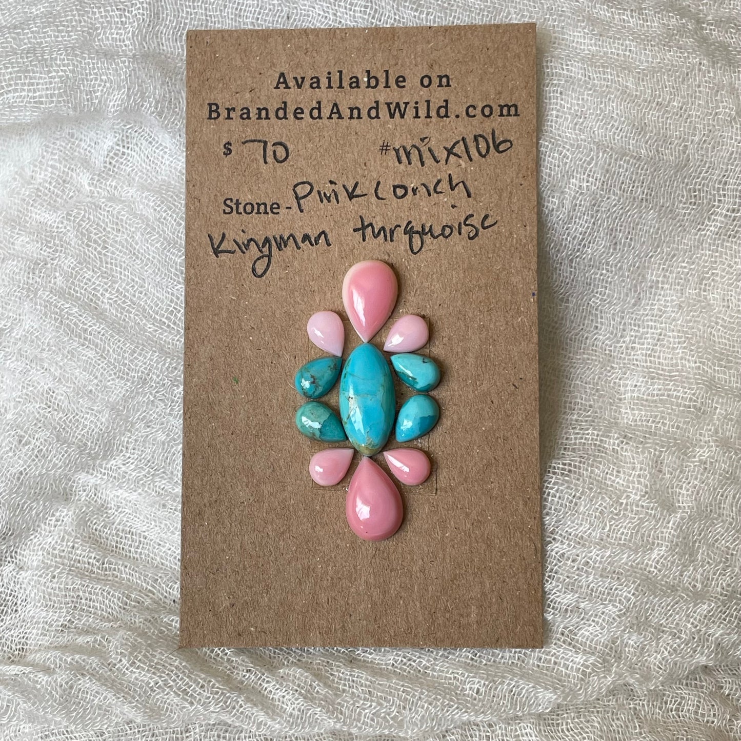 Kingman Turquoise Cabochon - KT106 3F2767B1-93B3-42F8-A3F6-497610AA11D2 Brandedandwild.com