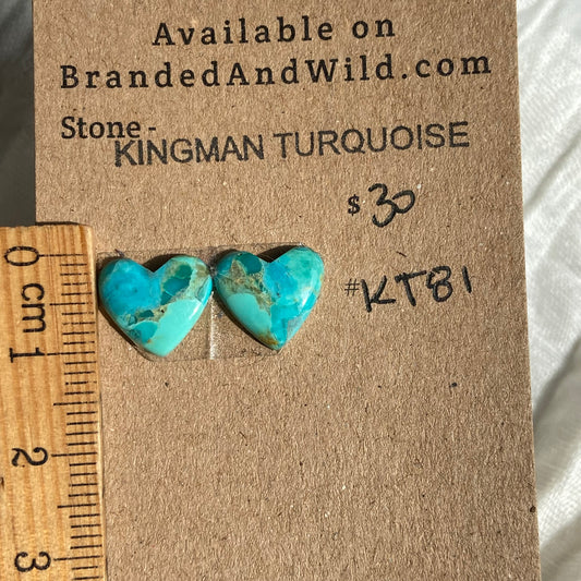 Kingman Turquoise Cabochon - KT81 3F287354-6B7A-4B6B-8C2F-4BB5447F33D3 Brandedandwild.com
