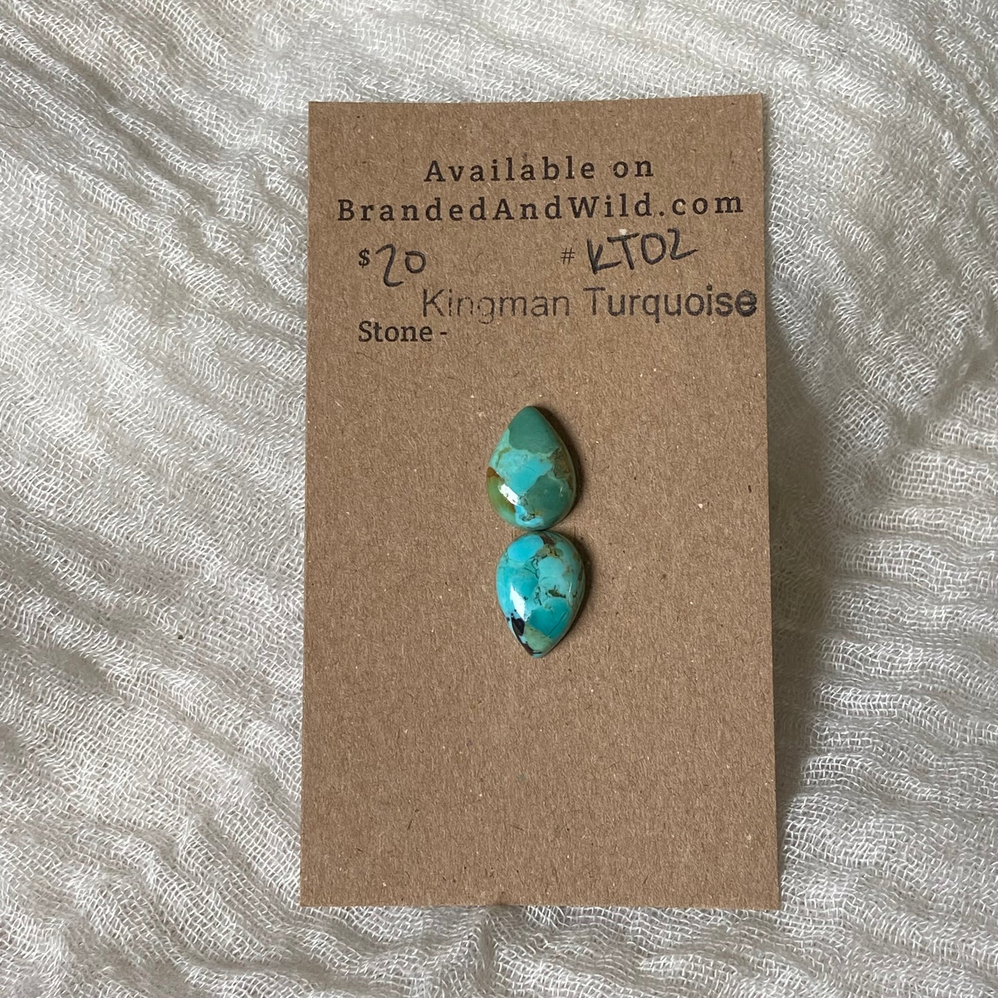 Kingman Turquoise Cabochon - KT02 3F3107DE-9865-4D11-A245-ADF40F5CB2F1 Brandedandwild.com