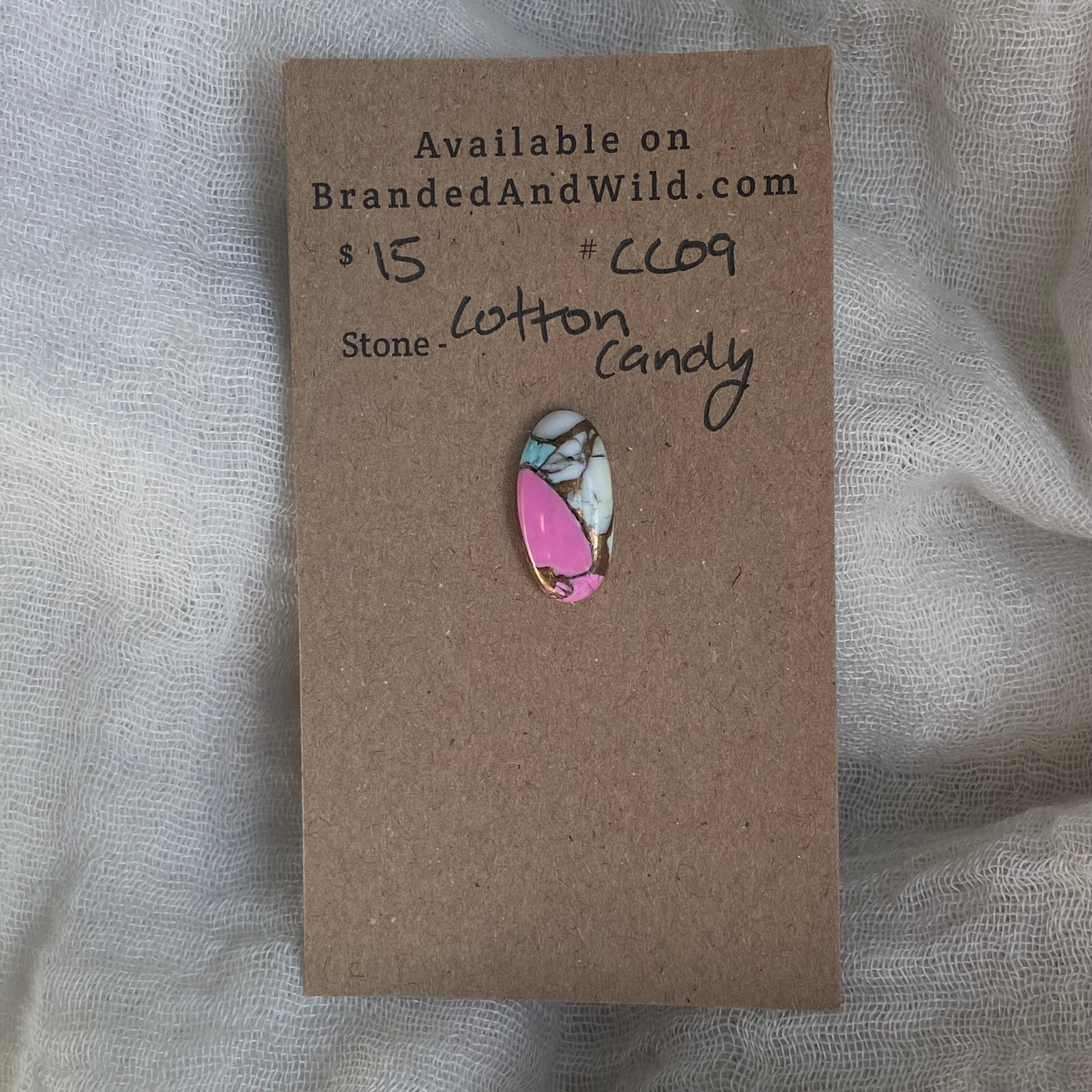Cotton Candy Cabochon - CC09 3F31619C-E0AA-4341-9CB4-4CE085A41E75 Brandedandwild.com