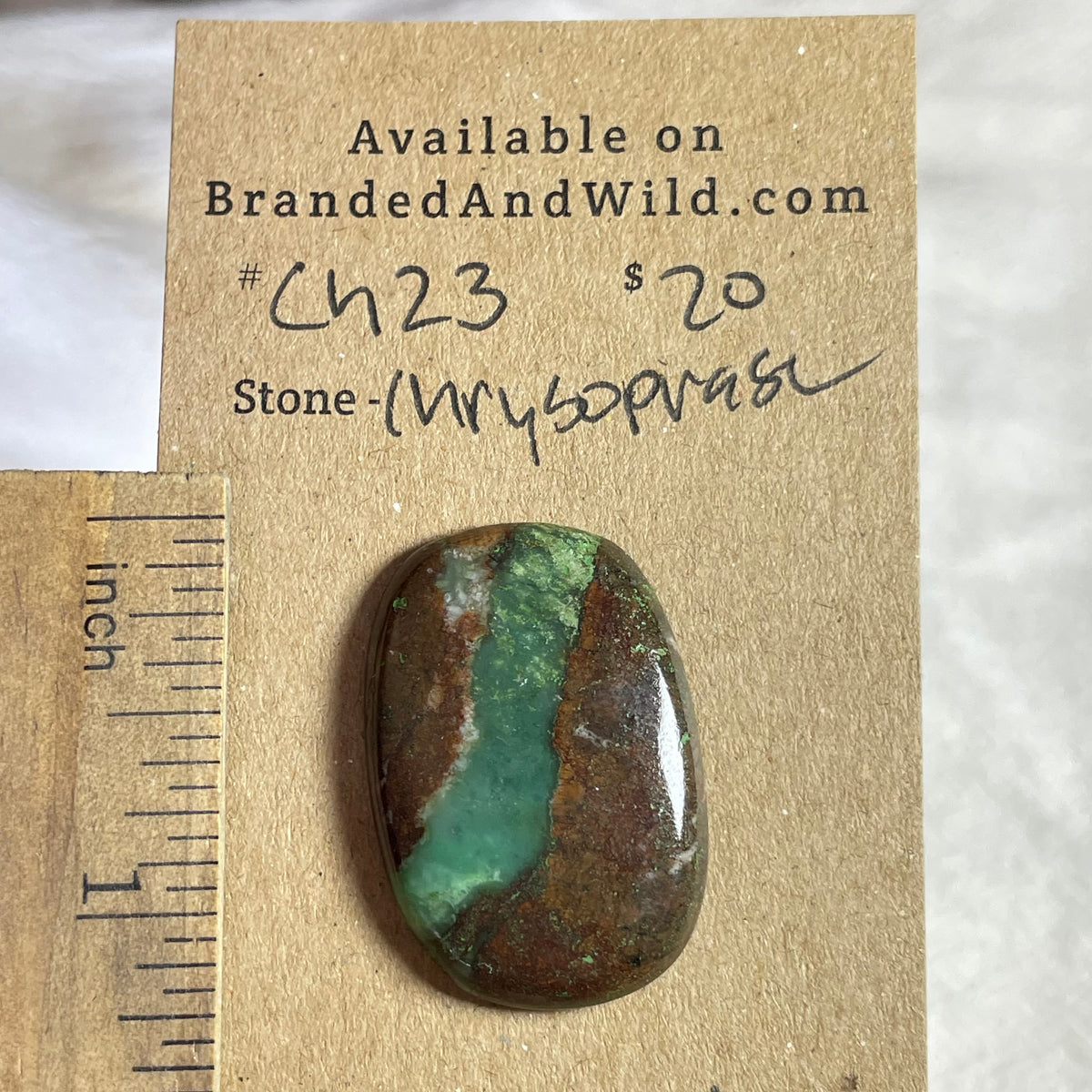 Chrysoprase Cabochon - CH23 3F327B2E-2B91-496A-9A80-1D5582097ABB Brandedandwild.com
