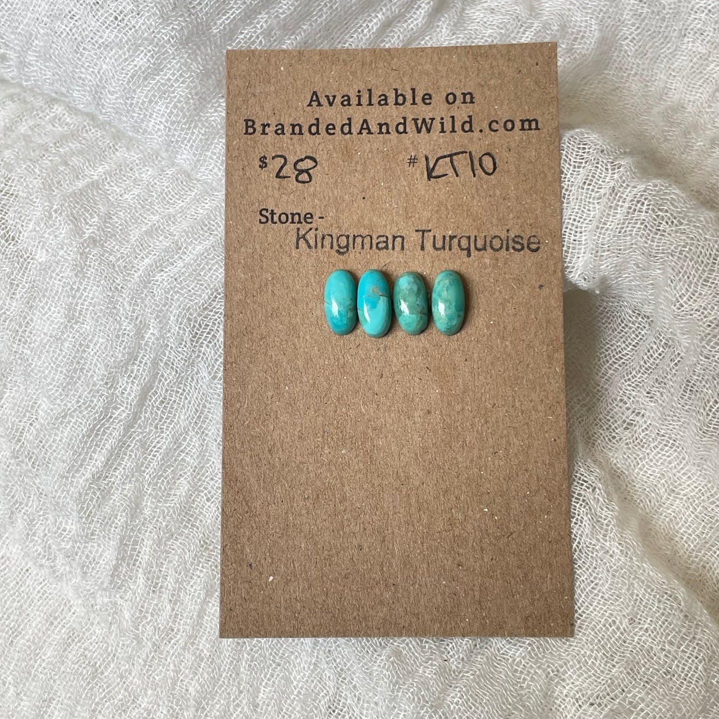 Kingman Turquoise Cabochon - KT10 3F534D0A-1BF9-4B59-92DD-E1BCA9205DAA Brandedandwild.com