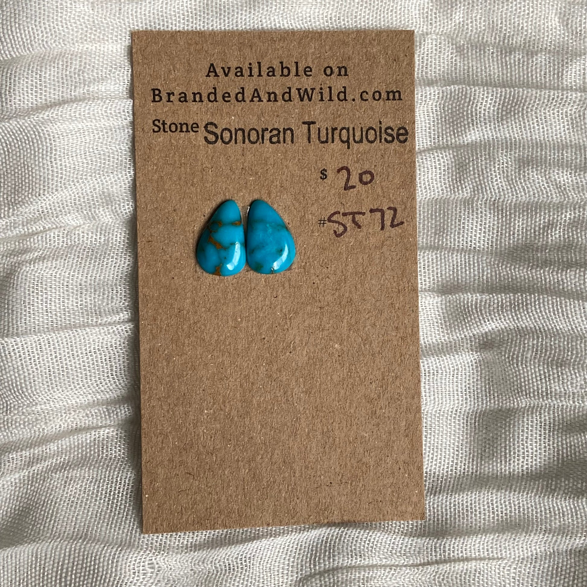 Sonoran Turquoise Cabochon - ST72 3F757C86-BCD4-40B2-858E-2EBFA6E1A97A Brandedandwild.com