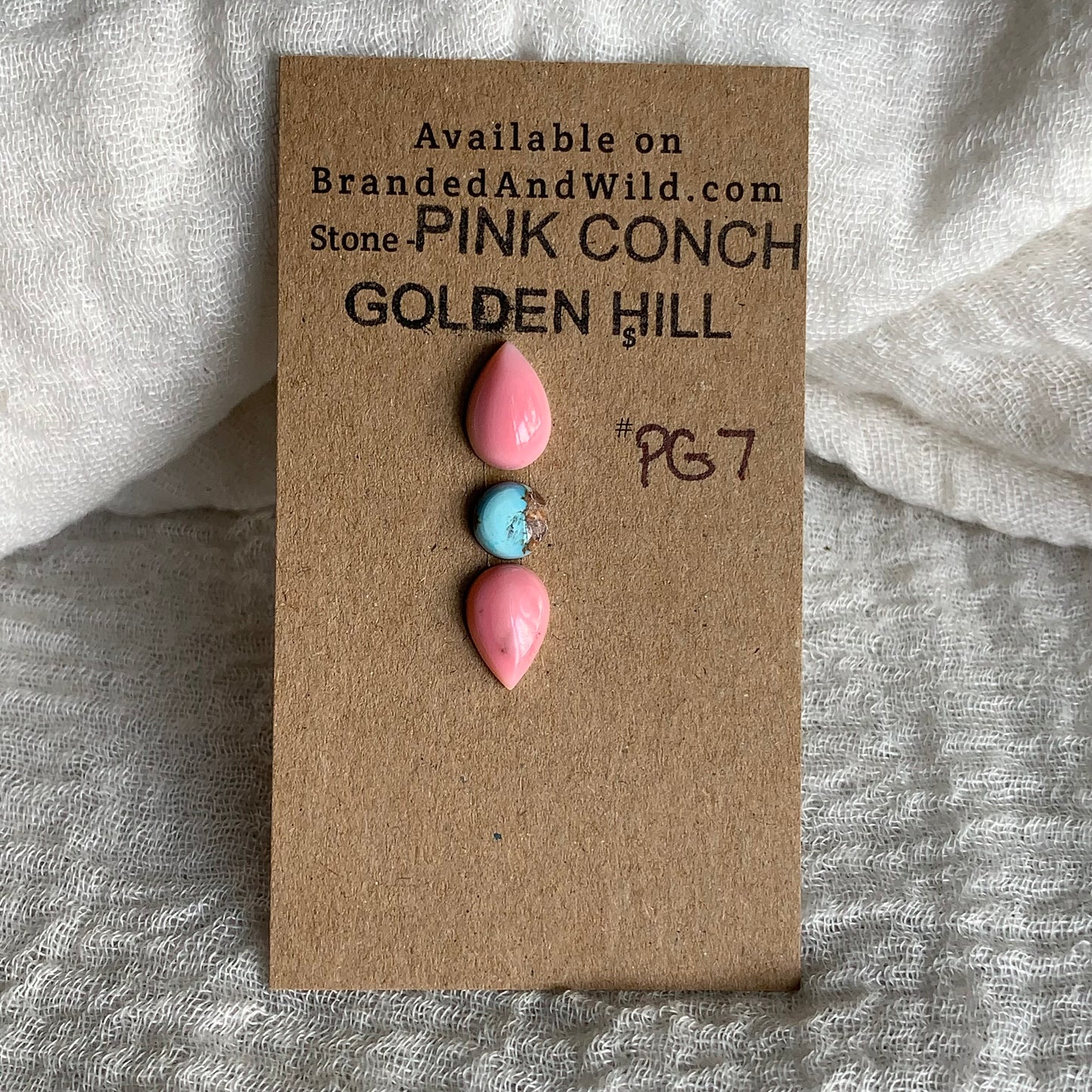 Pink Conch/Golden Hill Cabochon - PG7