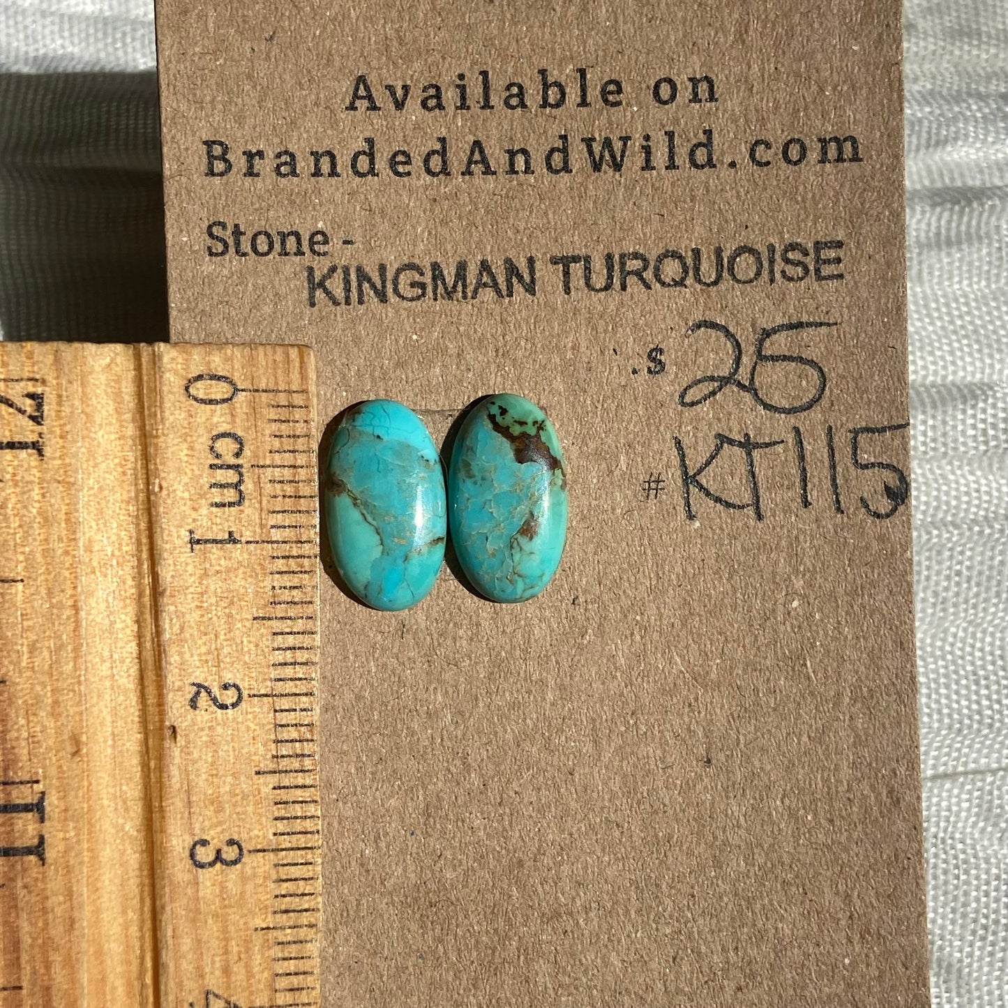 Kingman Turquoise Cabochon - KT115 3FA84181-2E75-4324-85E2-4016A657542A Brandedandwild.com