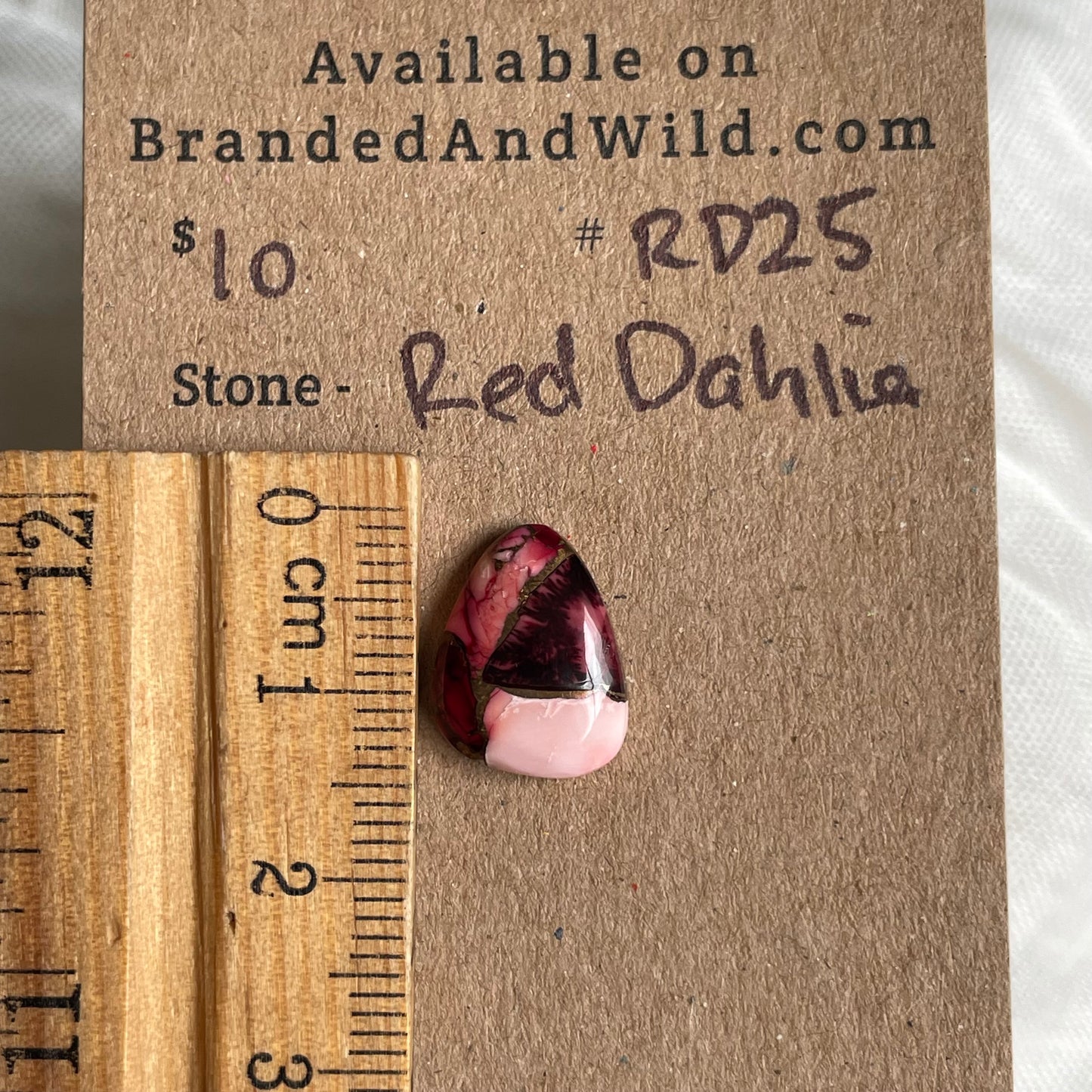 Red Dahlia Cabochon - RD25 3FCFF974-40ED-475C-A3D3-DE6689023CC7 Brandedandwild.com