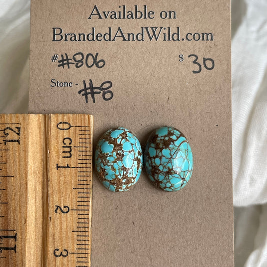 #8 Turquoise Cabochon - #806 3FE53C16-39E8-4AAD-83BE-571813100353 Brandedandwild.com