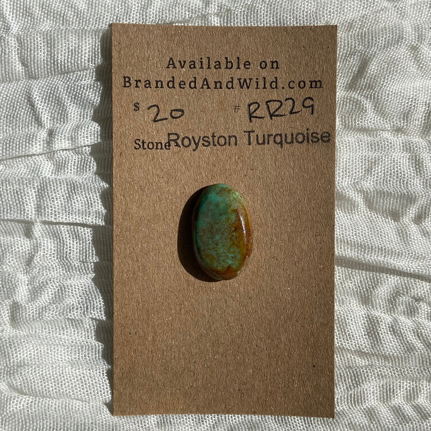 Royston Ribbon Turquoise Cabochon RR29 3FE9449C-221A-4505-919A-7AA5C56D1DE8 Brandedandwild.com