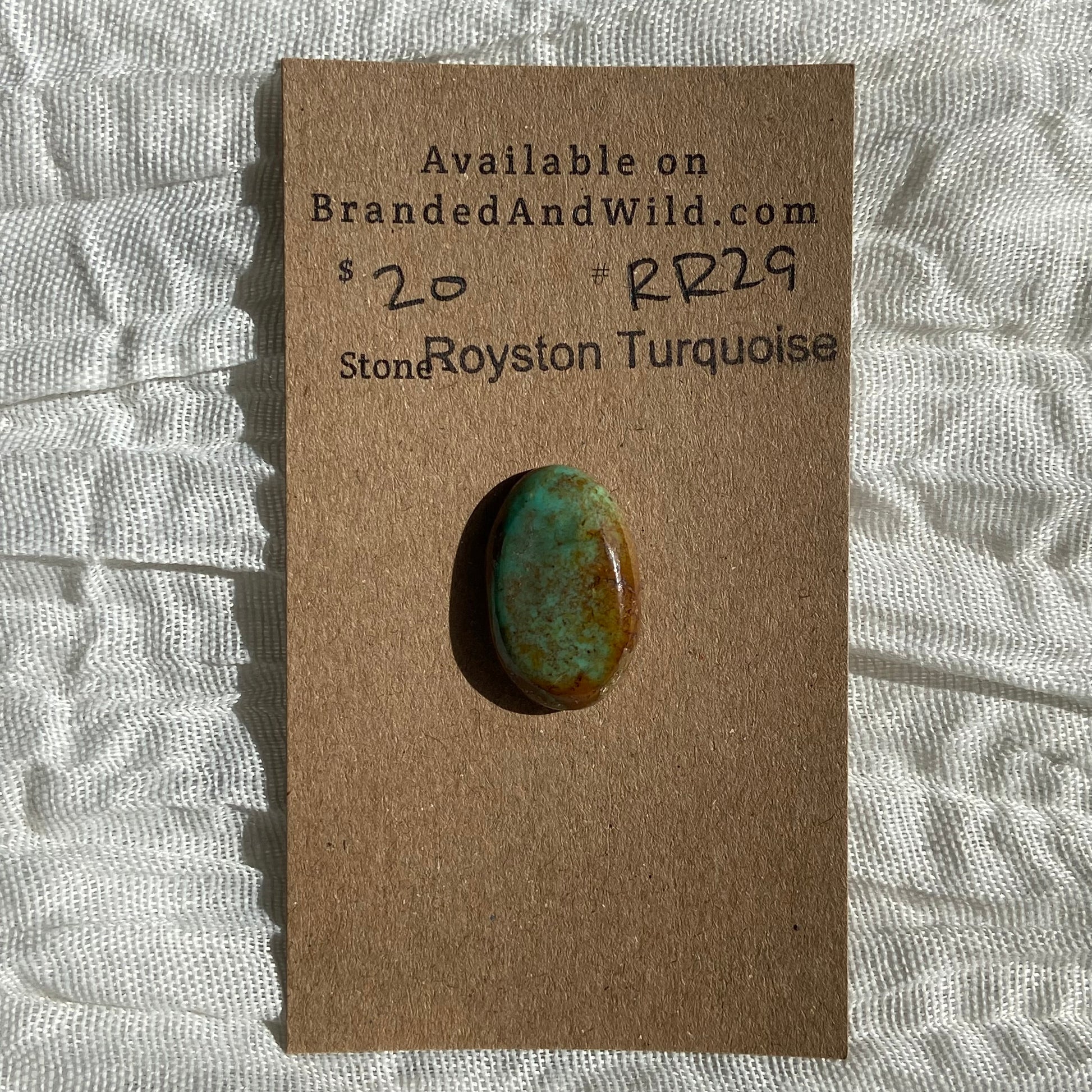 Royston Ribbon Turquoise Cabochon RR29 3FE9449C-221A-4505-919A-7AA5C56D1DE8 Brandedandwild.com