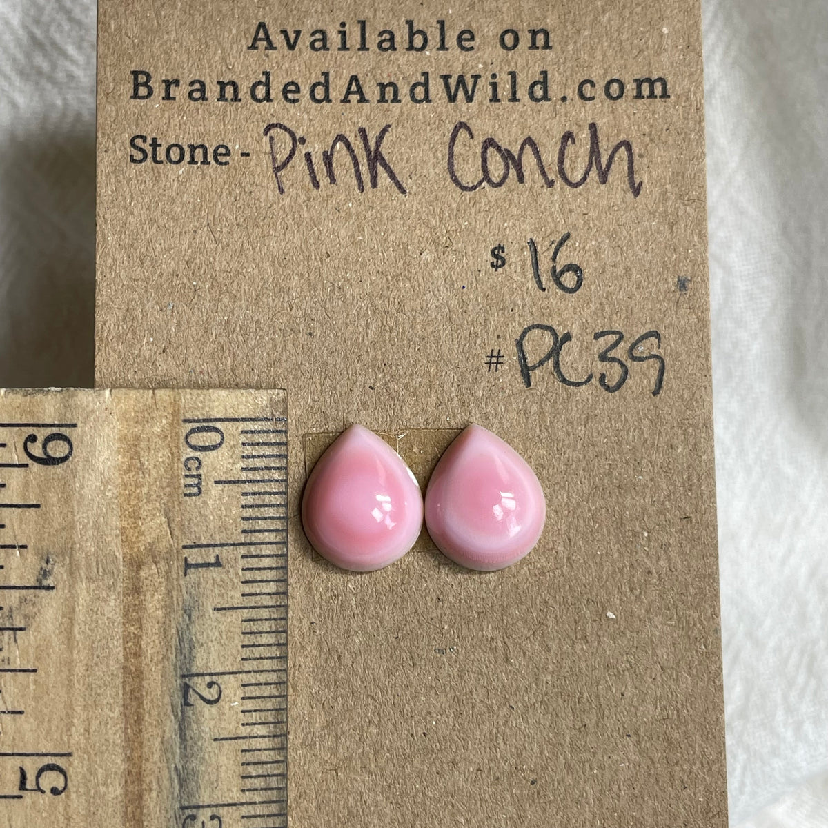 Pink Conch Cabochon - PC39 3FF732BC-ED8E-4BA7-A504-1F266855C257 Brandedandwild.com