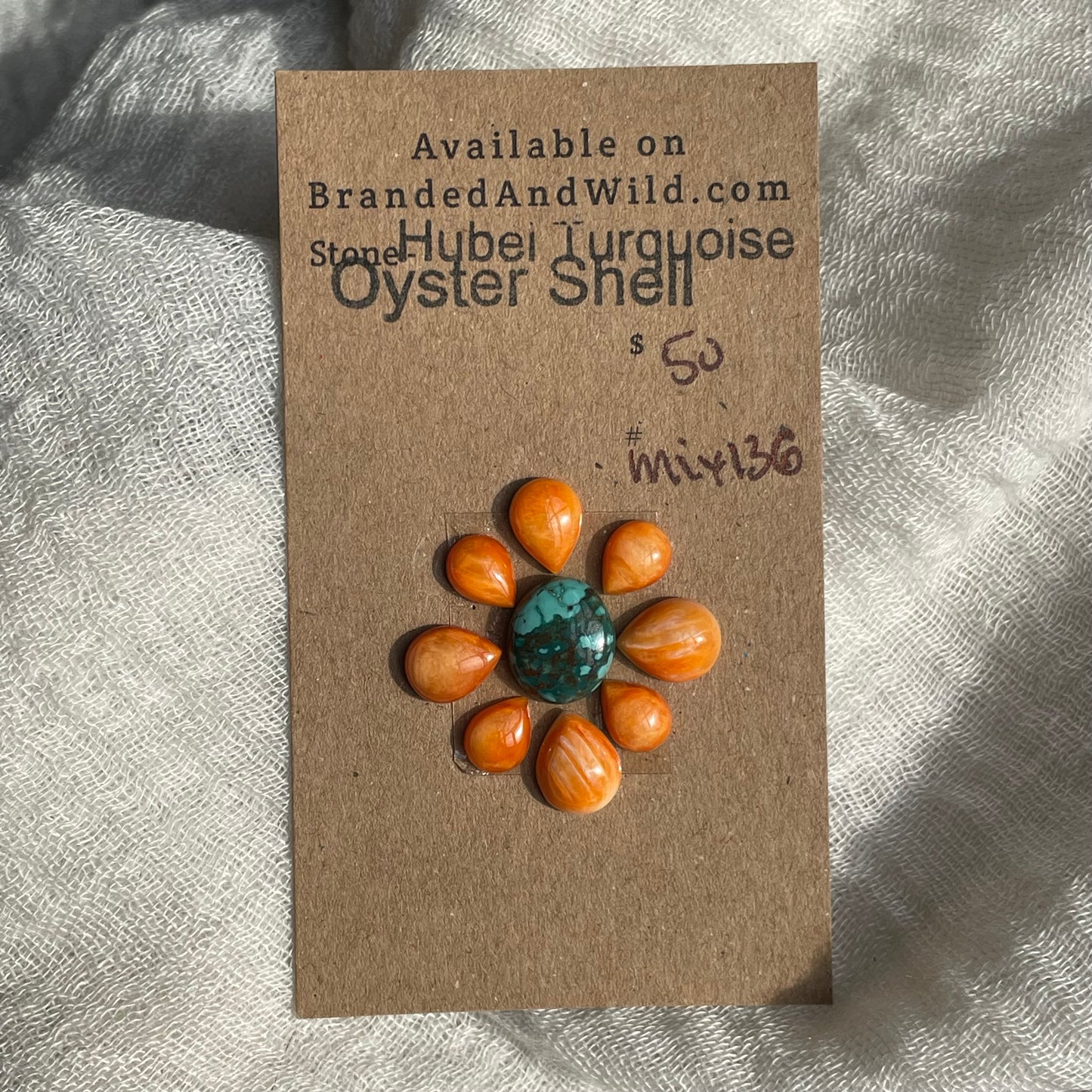 Hubei/Oyster Shell Cabochon - Mix136