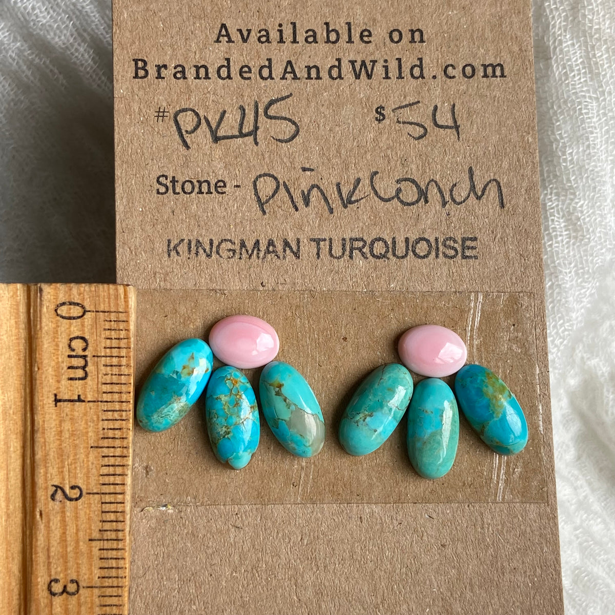 Pink Conch / Kingman Cabochon - PK45 400A1C0A-D189-4F8F-90B3-8B779328611B Brandedandwild.com
