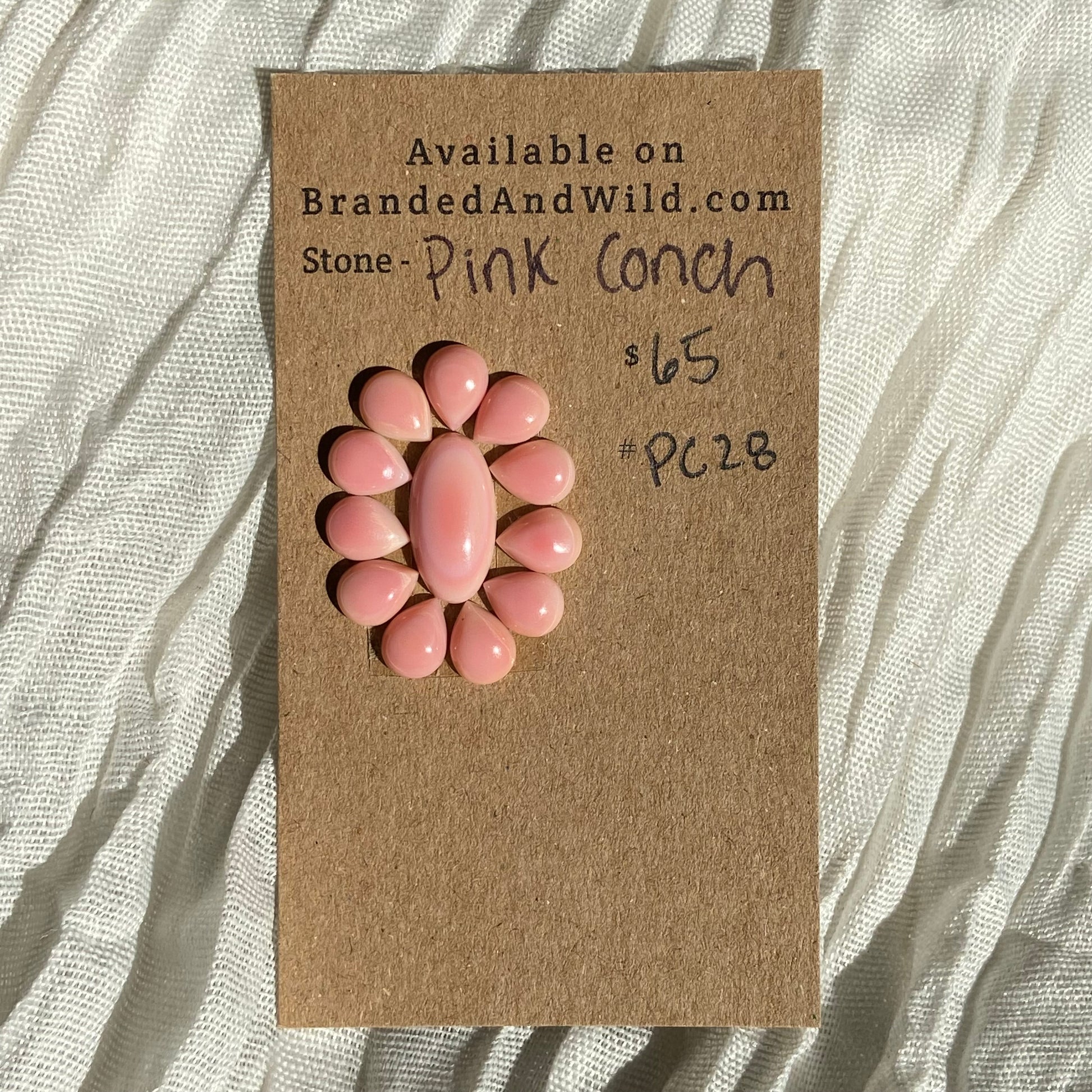Pink Conch Cabochon - PC28 400D5DEB-4A2E-41F1-9111-6834F463F59B Brandedandwild.com