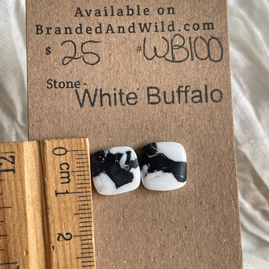 White Buffalo Cabochon - WB100 40197D69-19D7-4CC1-9FB8-8354540FEBB2 Brandedandwild.com