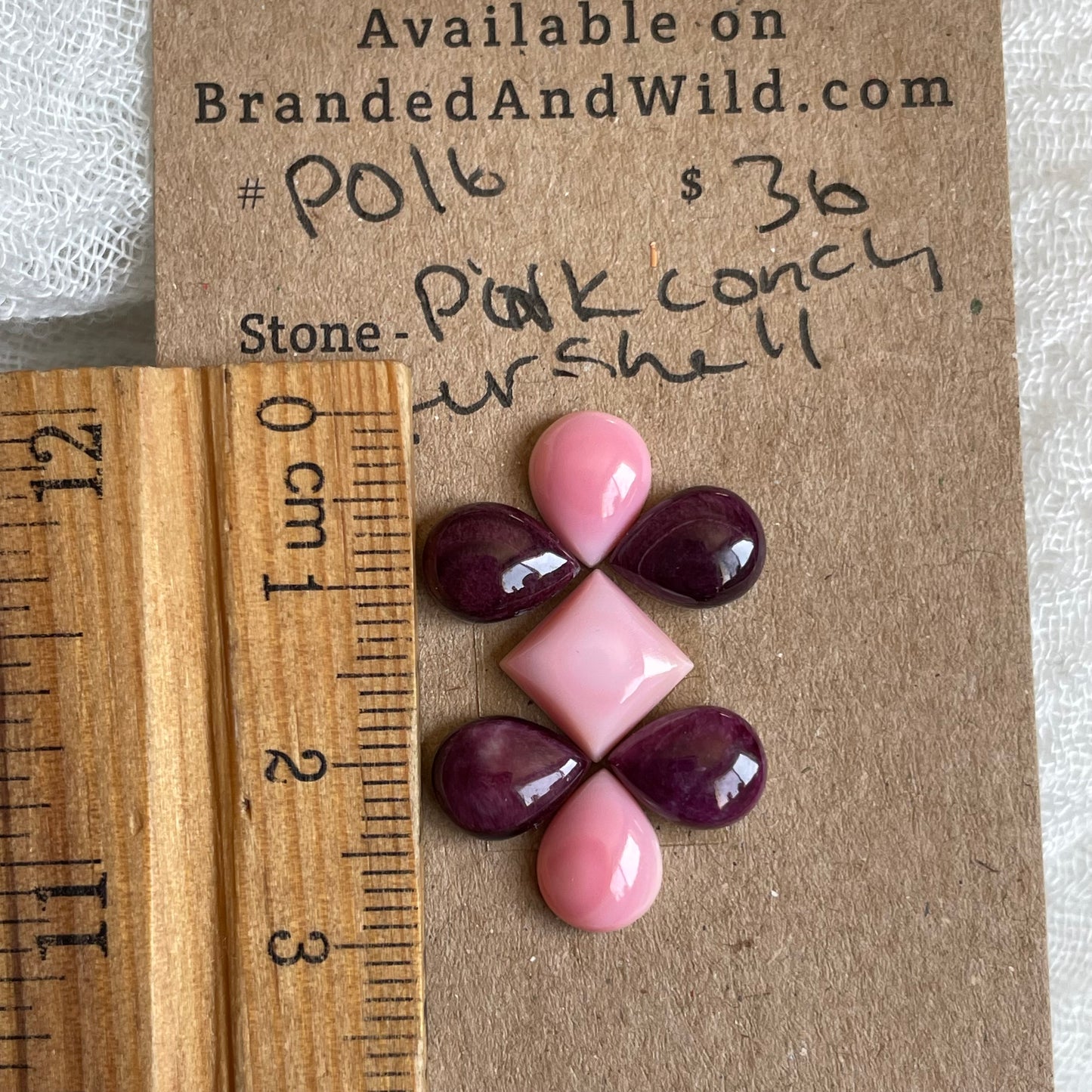 Pink Conch / Oyster Shell Cabochon - P016