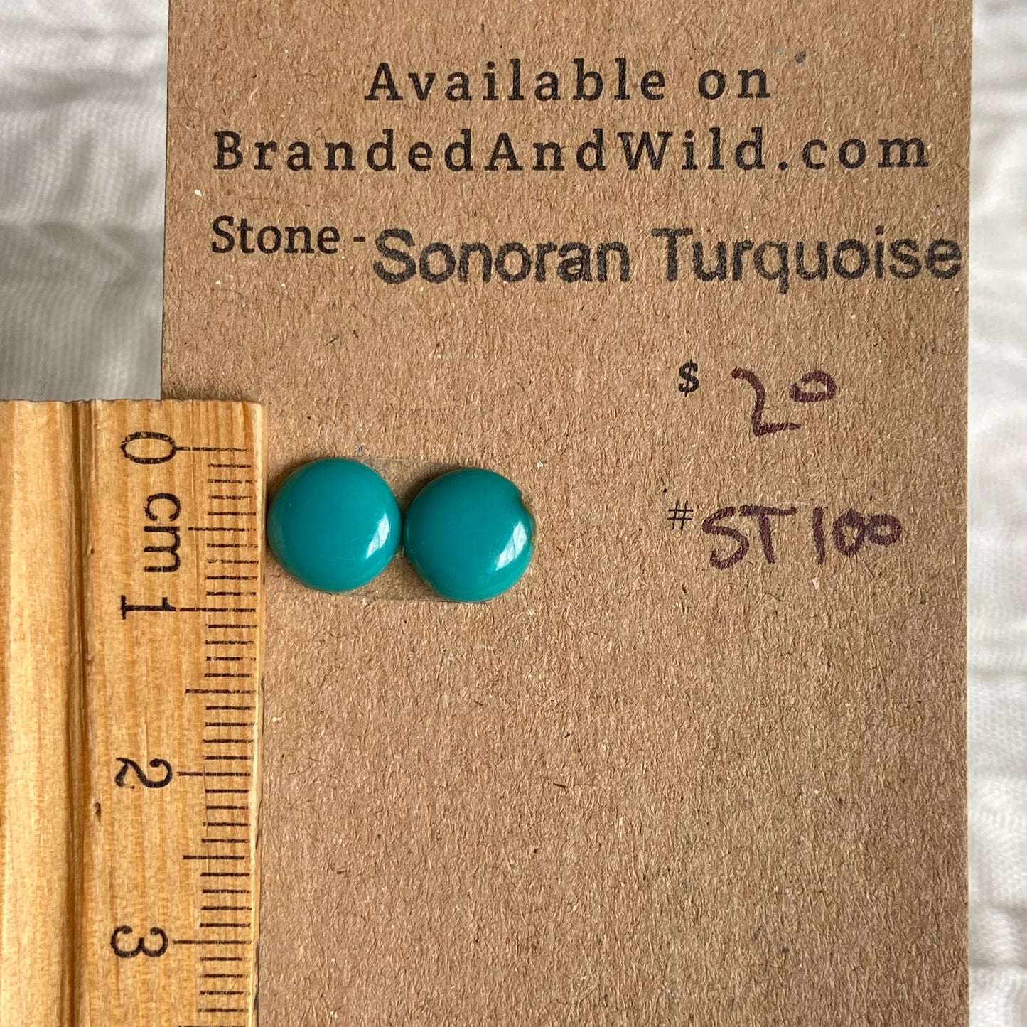 Sonoran Turquoise Cabochon - ST100 402A023E-41AD-41C5-86D1-B48E2BECF7D0 Brandedandwild.com