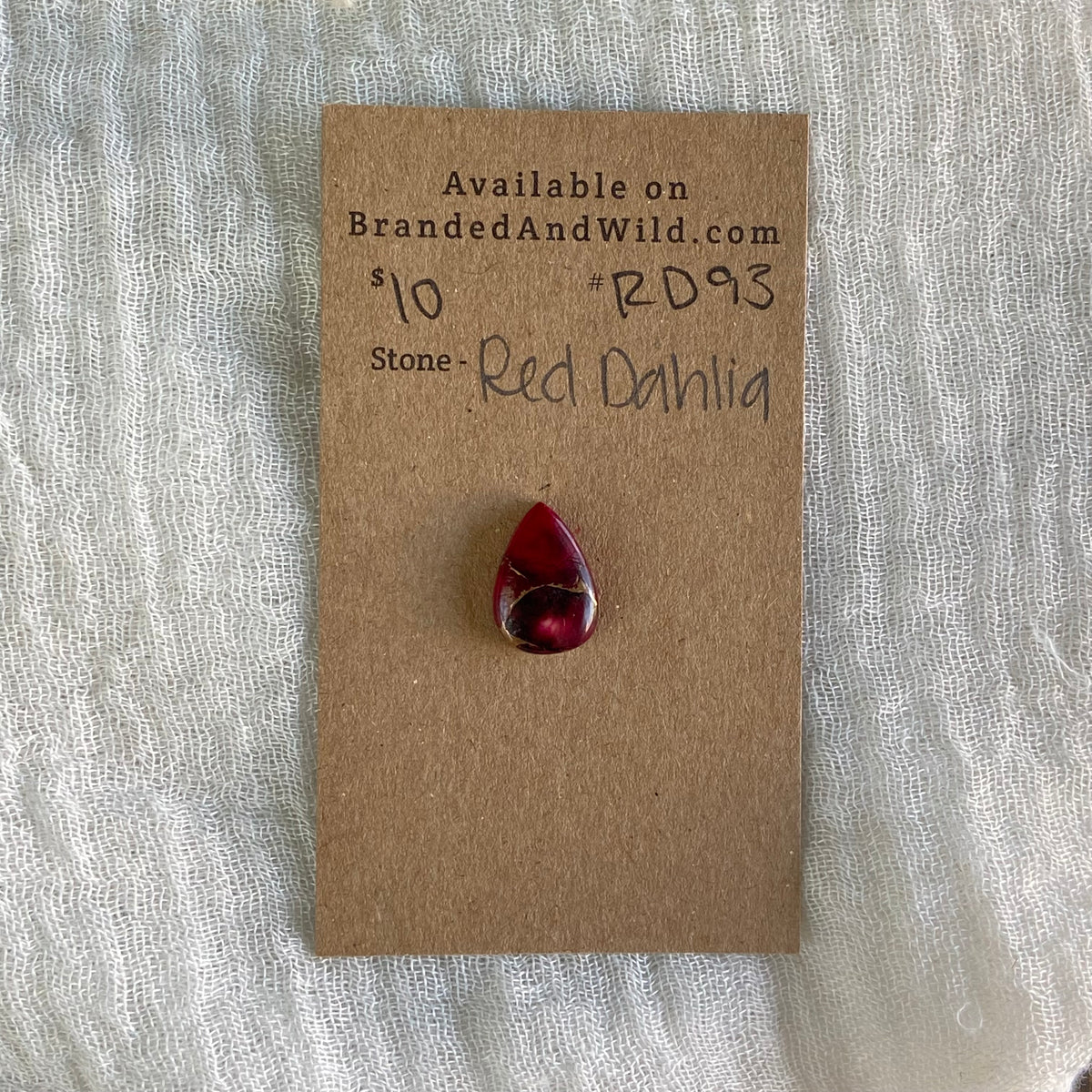 Red Dahlia Cabochon - RD93