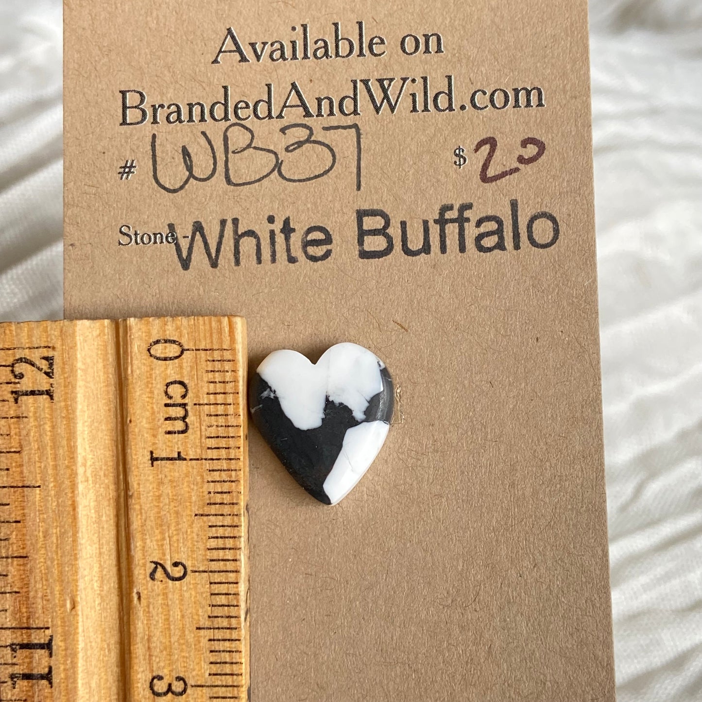 White Buffalo Cabochon - WB37 403A7CD2-0E66-4C05-9F53-A949D04E75D3 Brandedandwild.com