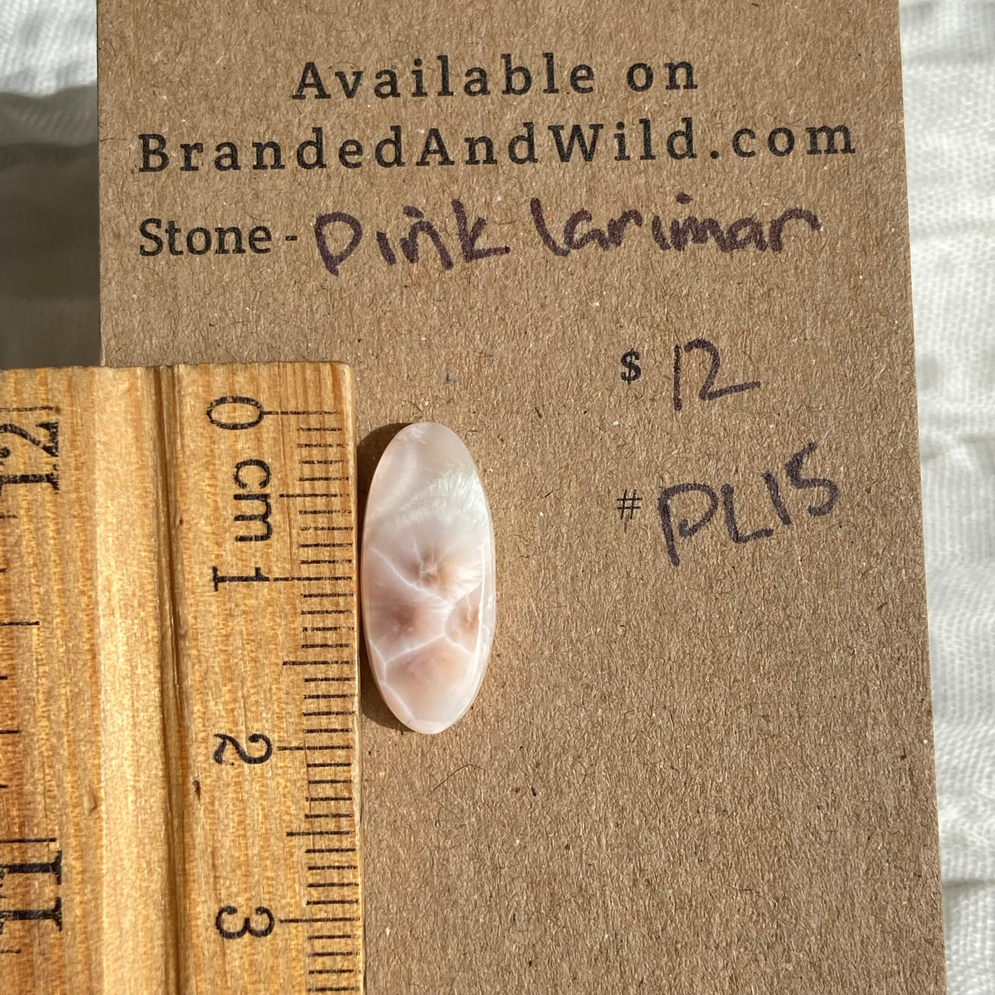 Pink Larimar Cabochon - PL11 40687C06-F713-45C4-9129-2653963764FA Brandedandwild.com