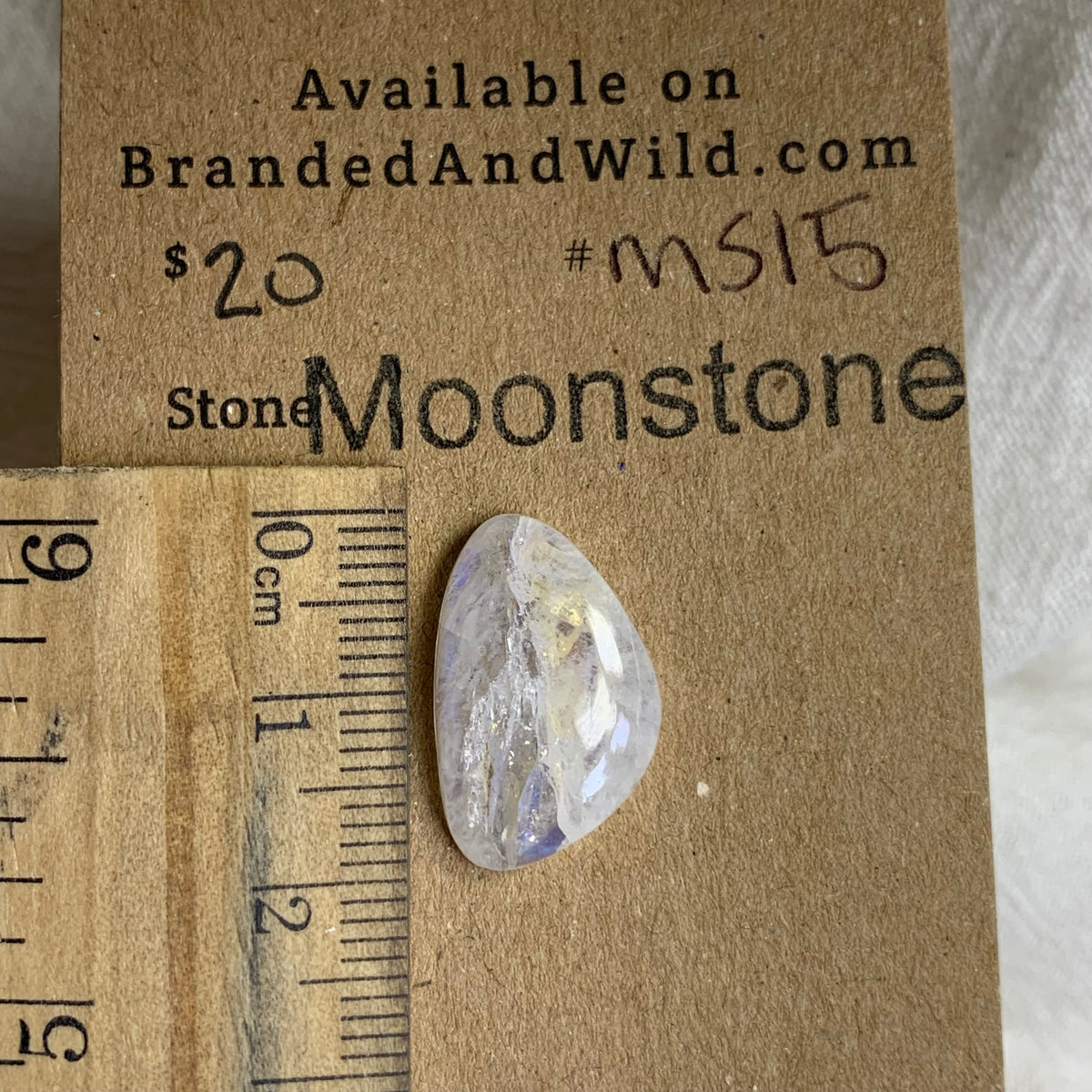Moonstone Cabochon - MS15 40770F74-0009-4F5D-B45B-062FDE25A93F Brandedandwild.com