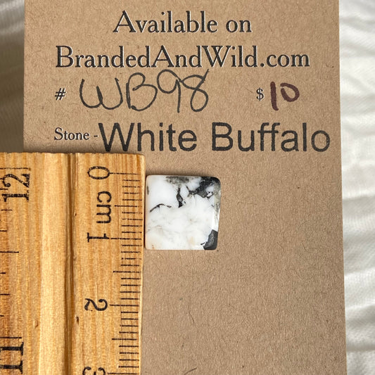 White Buffalo Cabochon - WB98 40950898-EEC8-4B57-8237-41790FA6581C Brandedandwild.com