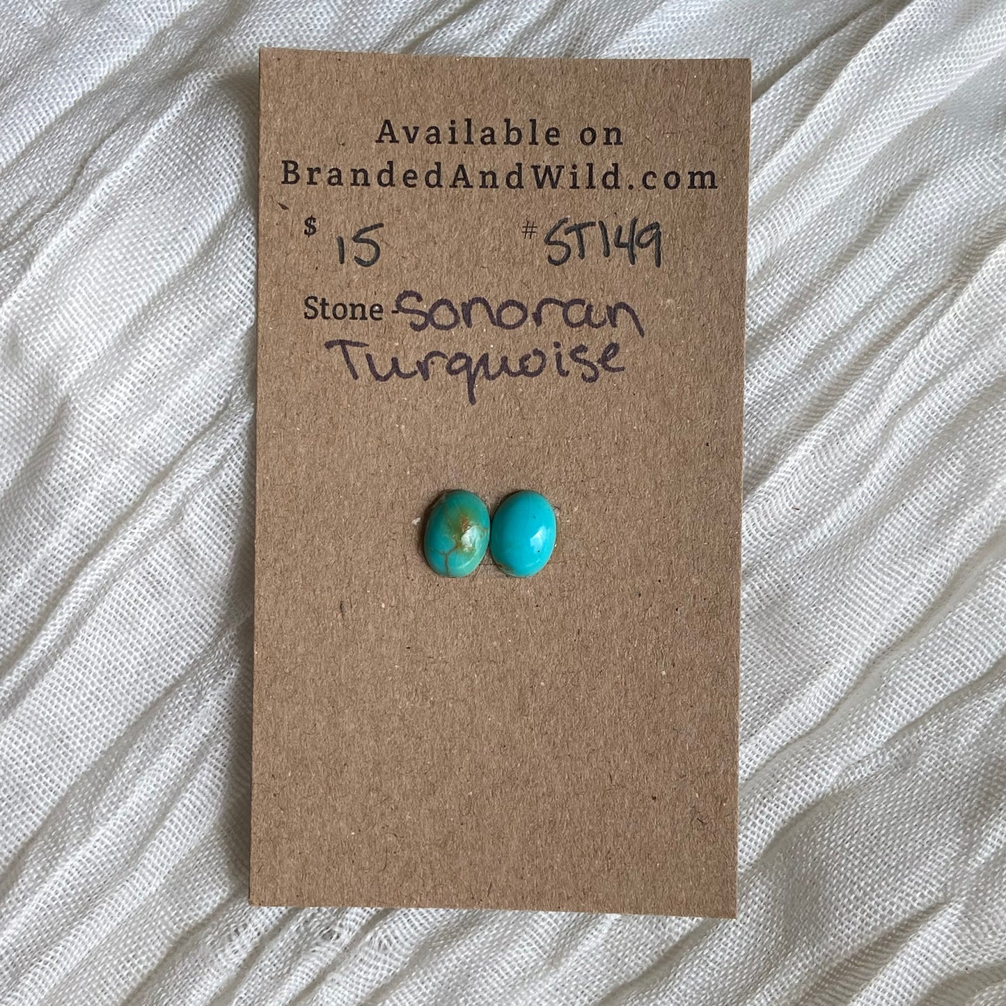 Sonoran Turquoise Cabochon - ST149 4097EDB7-CD63-433C-BD04-2FE7C2854AED Brandedandwild.com