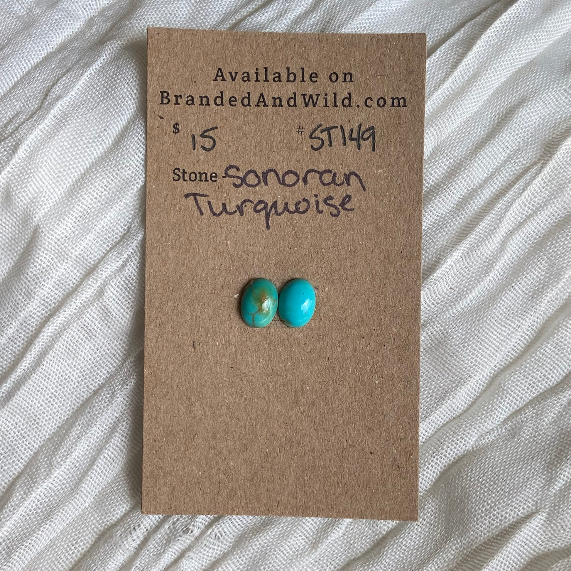 Sonoran Turquoise Cabochon - ST149 4097EDB7-CD63-433C-BD04-2FE7C2854AED Brandedandwild.com