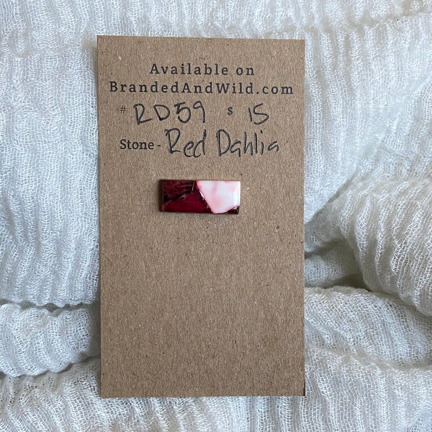 Red Dahlia Cabochon - RD59