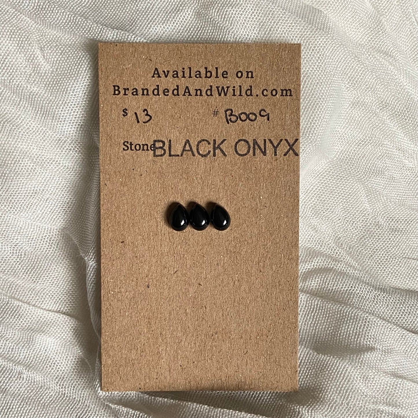 Black Onyx - Cabochon - B009 40BB7079-9F52-43EB-BFE1-9A09470F2CB6 Brandedandwild.com