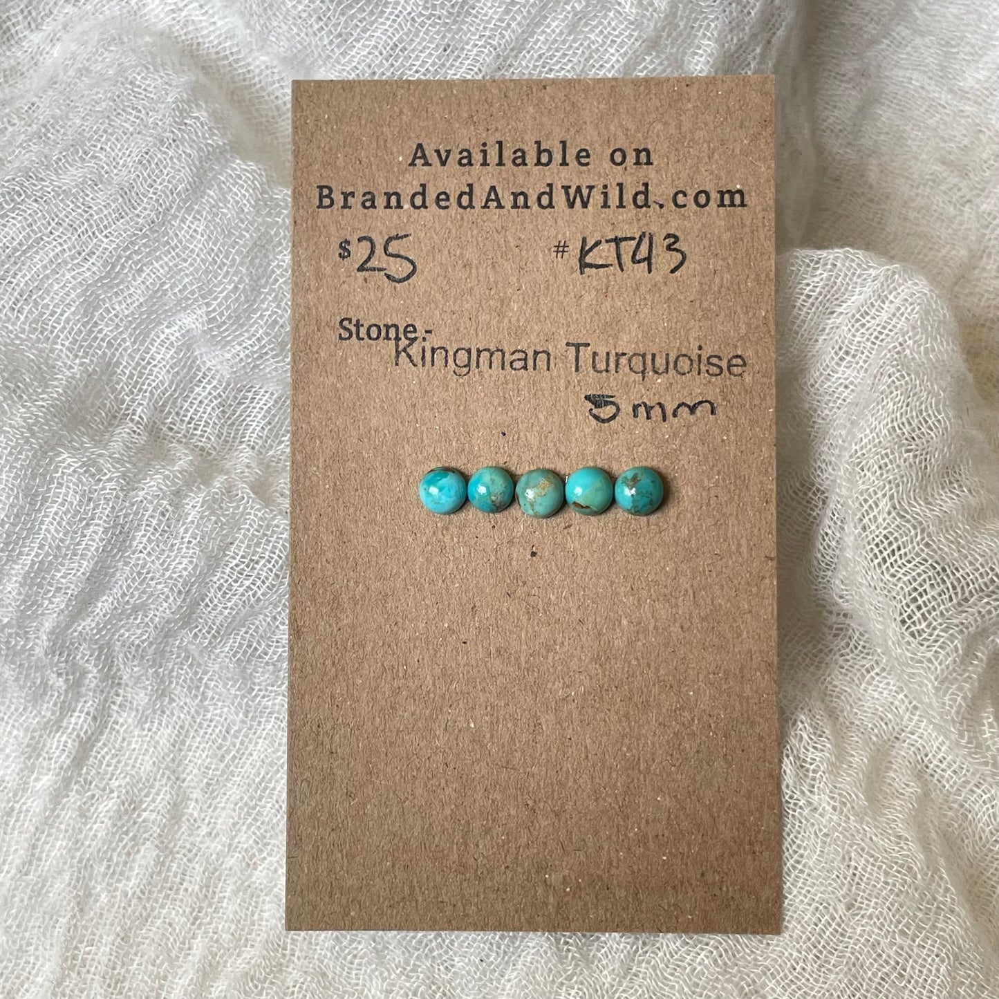Kingman Turquoise Cabochon - KT43 40CBBA7E-0E5A-4235-9A0F-4083ABB79687 Brandedandwild.com