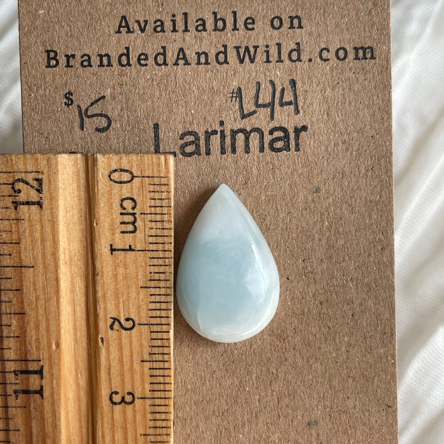 Larimar Cabochon - L44 40E1BCEC-EFAE-447C-9F83-97F9B3F97E07 Brandedandwild.com
