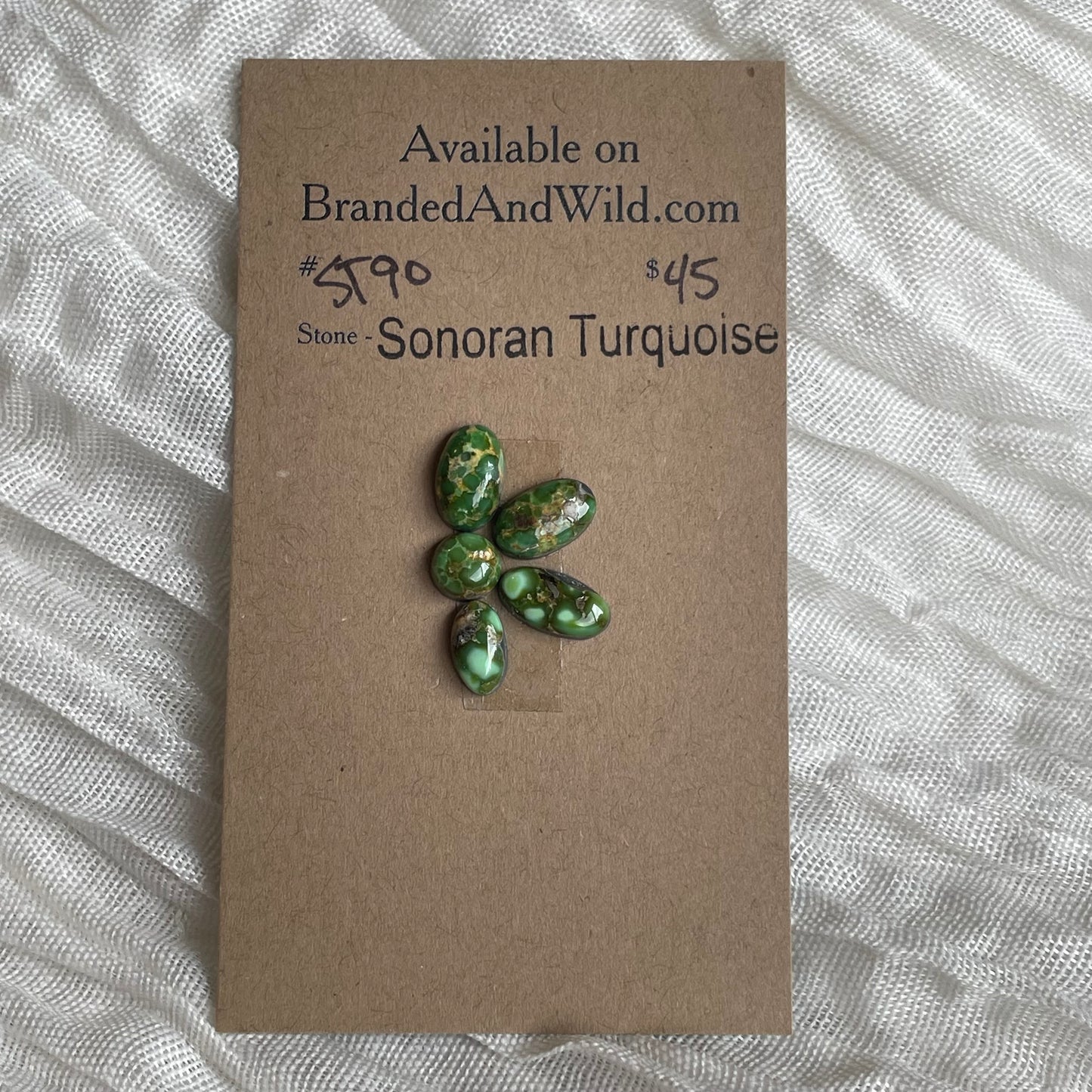 Sonoran Turquoise Cabochon - ST90 410066A5-6D92-4E4D-8191-87448BD69C46 Brandedandwild.com