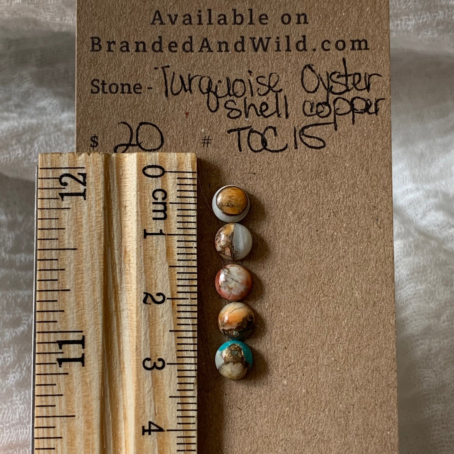 Turquoise, Oystershell, Copper Cabochon - TOC15