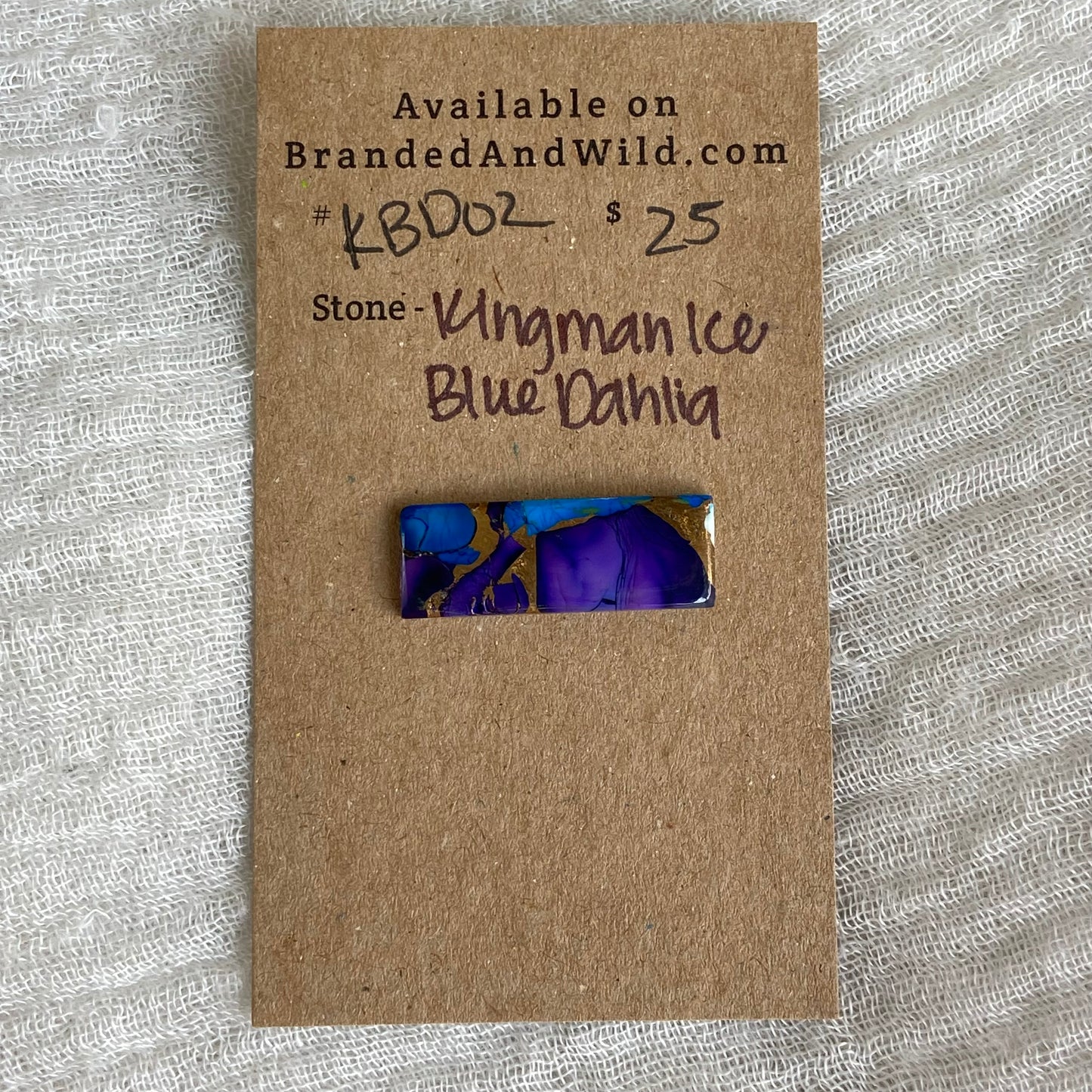 Kingman Ice Blue Dahlia Cabochon - KD02