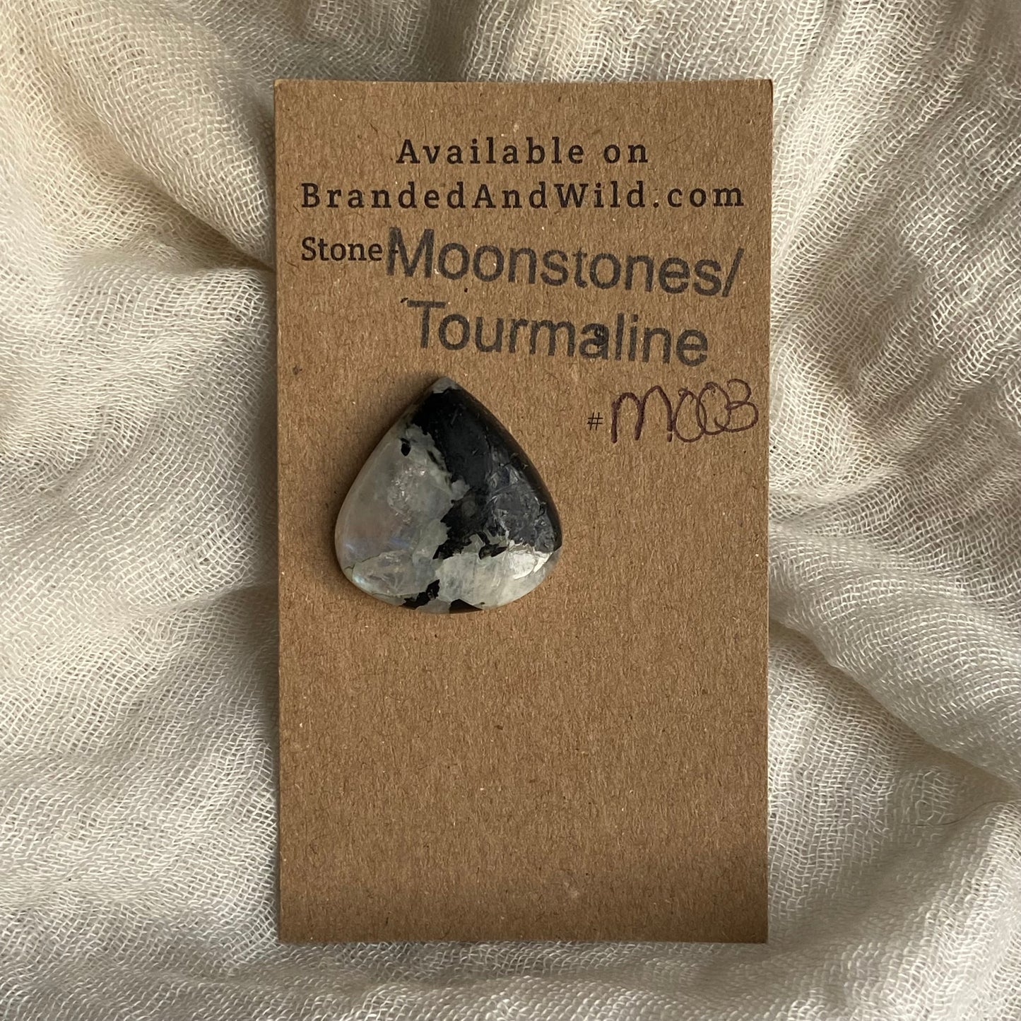 Moonstone/Tourmaline Cabochon - M003