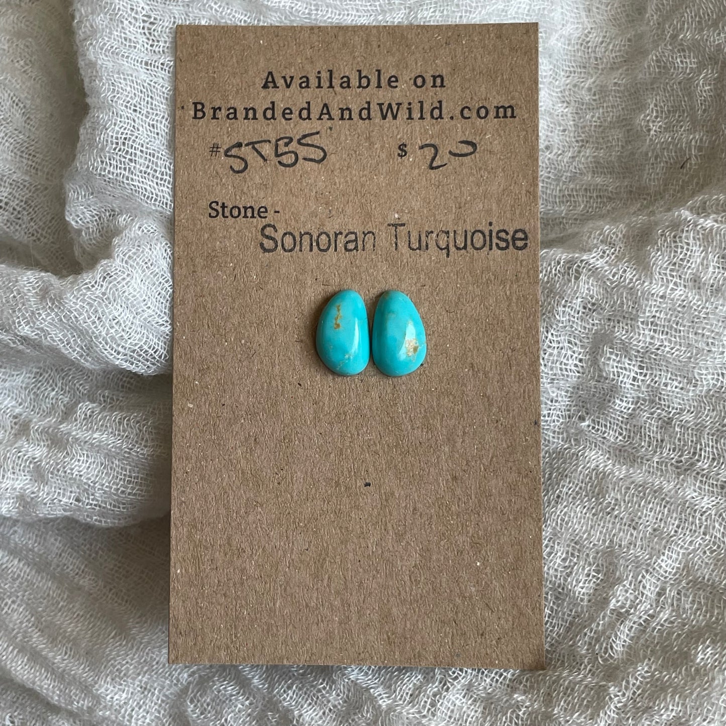 Sonoran Turquoise Cabochon - ST65 414880EC-D39A-4723-920A-B0B4671368C4 Brandedandwild.com