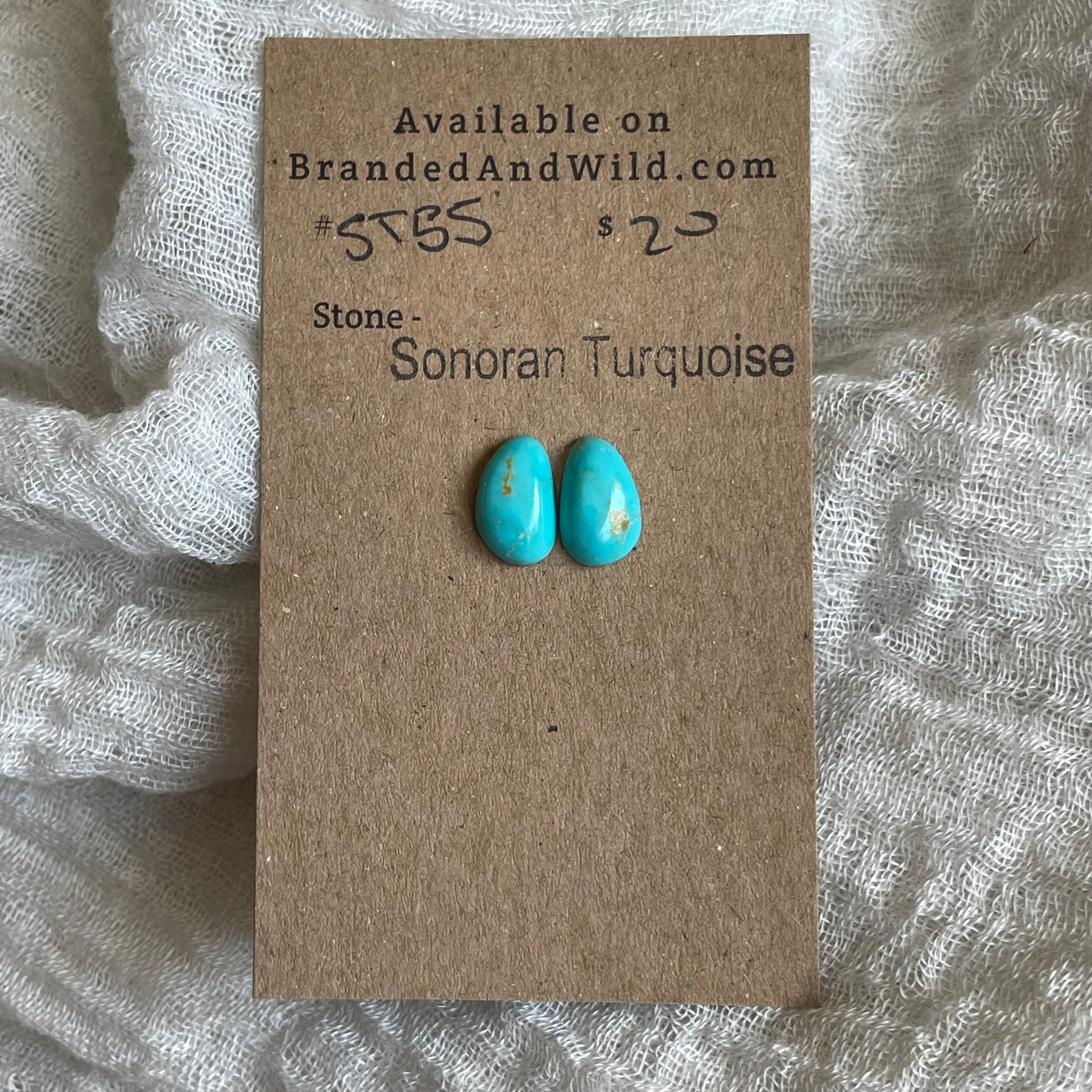 Sonoran Turquoise Cabochon - ST65 414880EC-D39A-4723-920A-B0B4671368C4 Brandedandwild.com