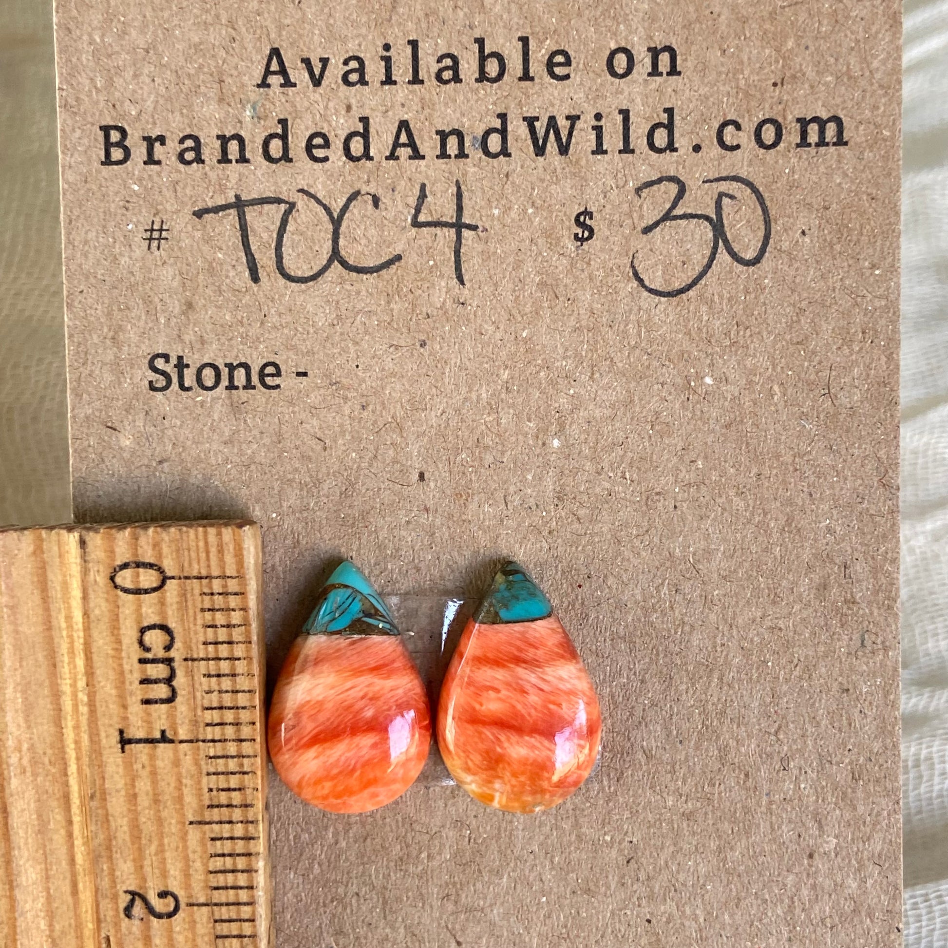 Turquoise, Oyster Shell, Copper Cabochon - TOC4 41538BBA-805F-45C7-9B4B-2247CFC2970D Brandedandwild.com