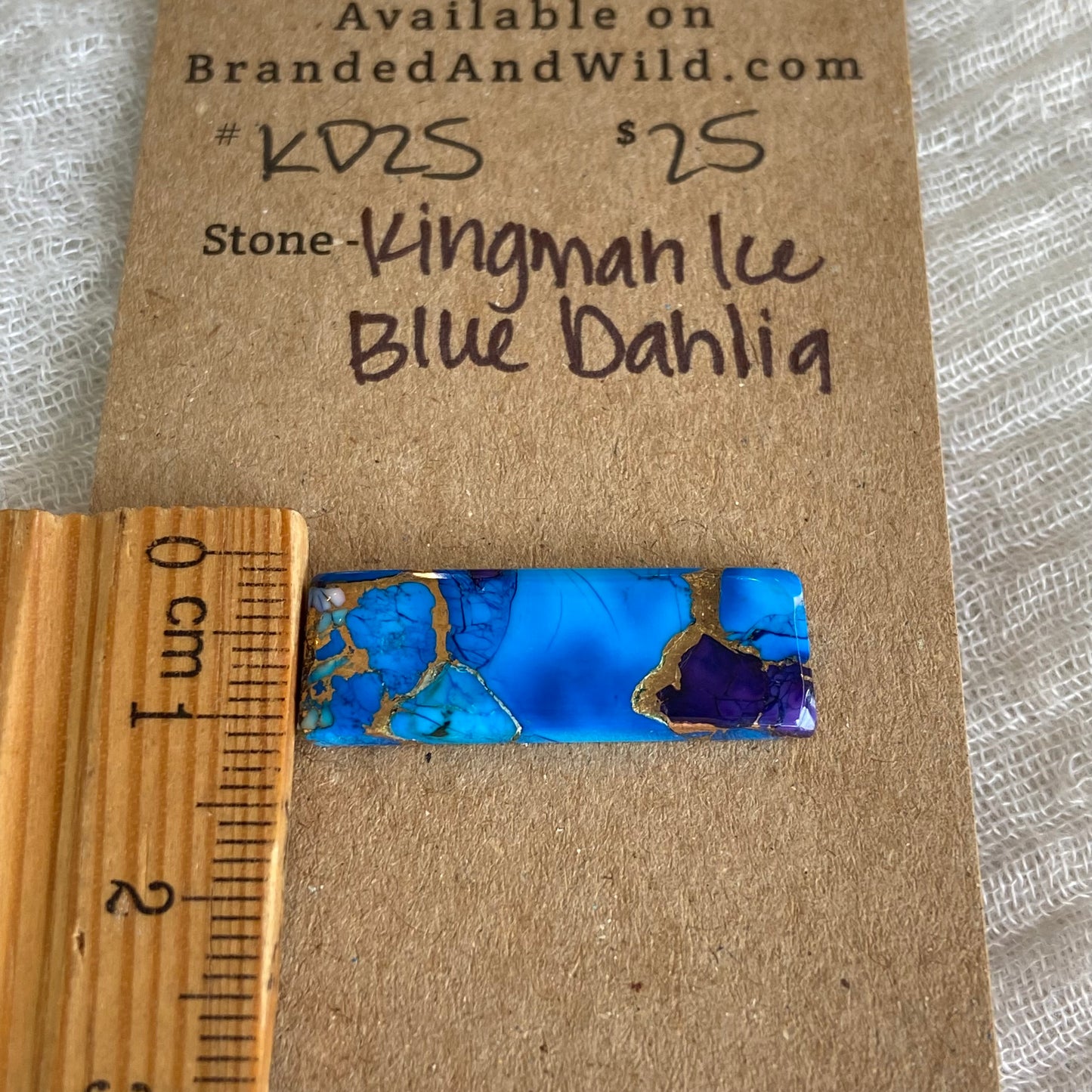 Kingman Ice Blue Dahlia Cabochon - KD25
