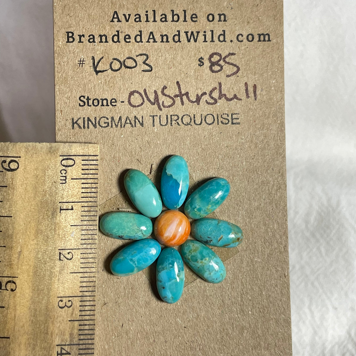 Kingman Turquoise / Oyster Shell Cabochon - KO03