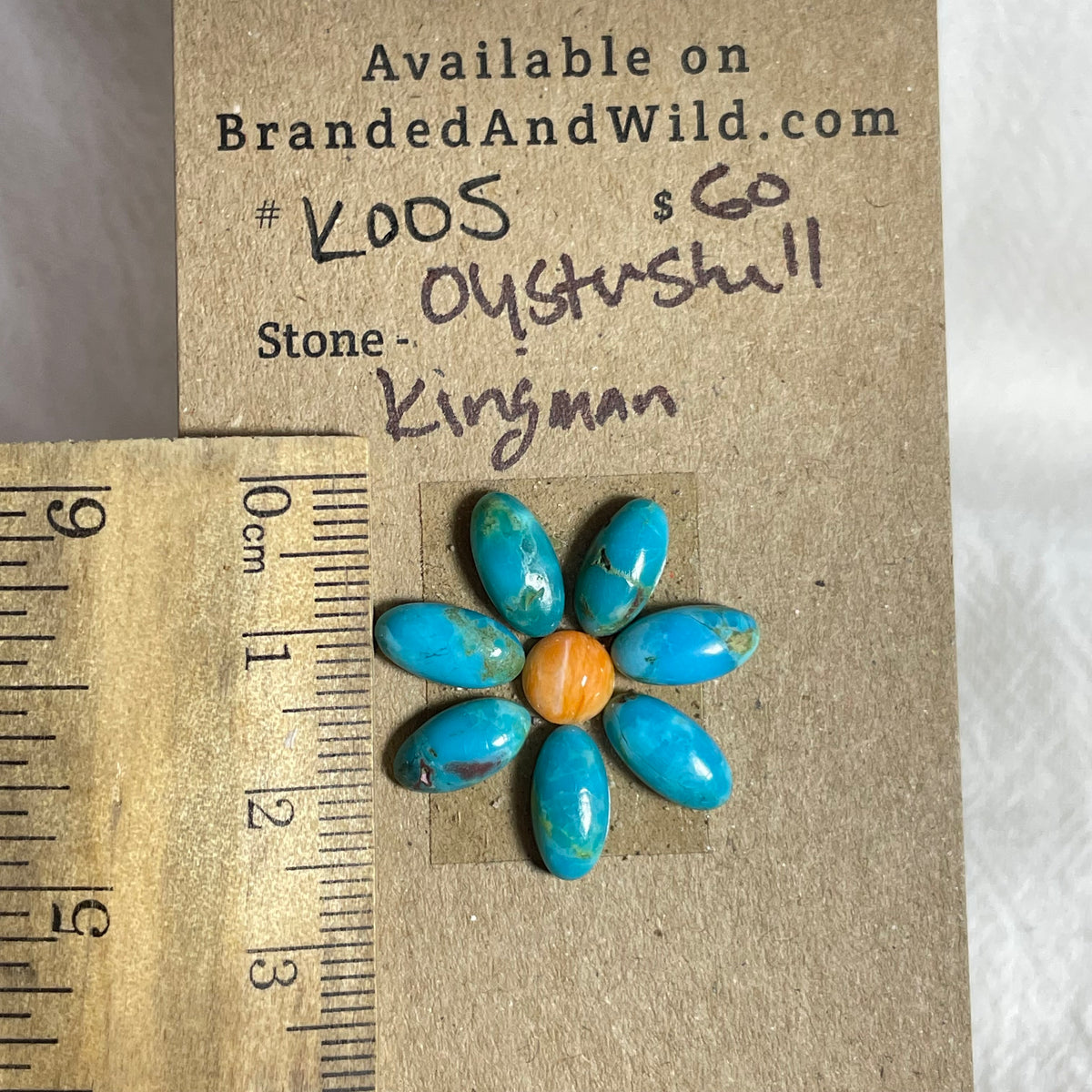 Kingman Turquoise / Oyster Shell Cabochon - KO05
