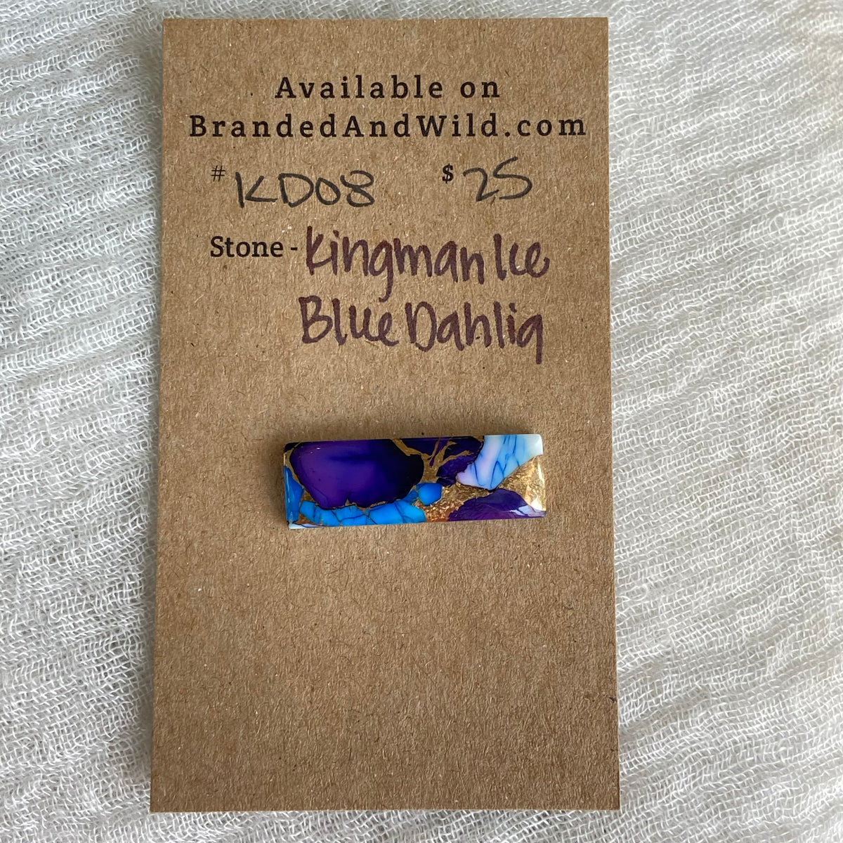 Kingman Ice Blue Dahlia Cabochon - KD08