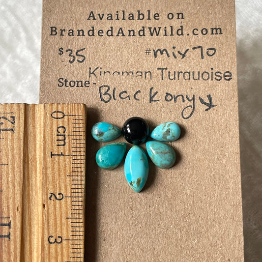 Kingman / Black Onyx Cabochon - Mix70 4196AE39-04BB-4252-AD4C-22D2D2A32093 Brandedandwild.com