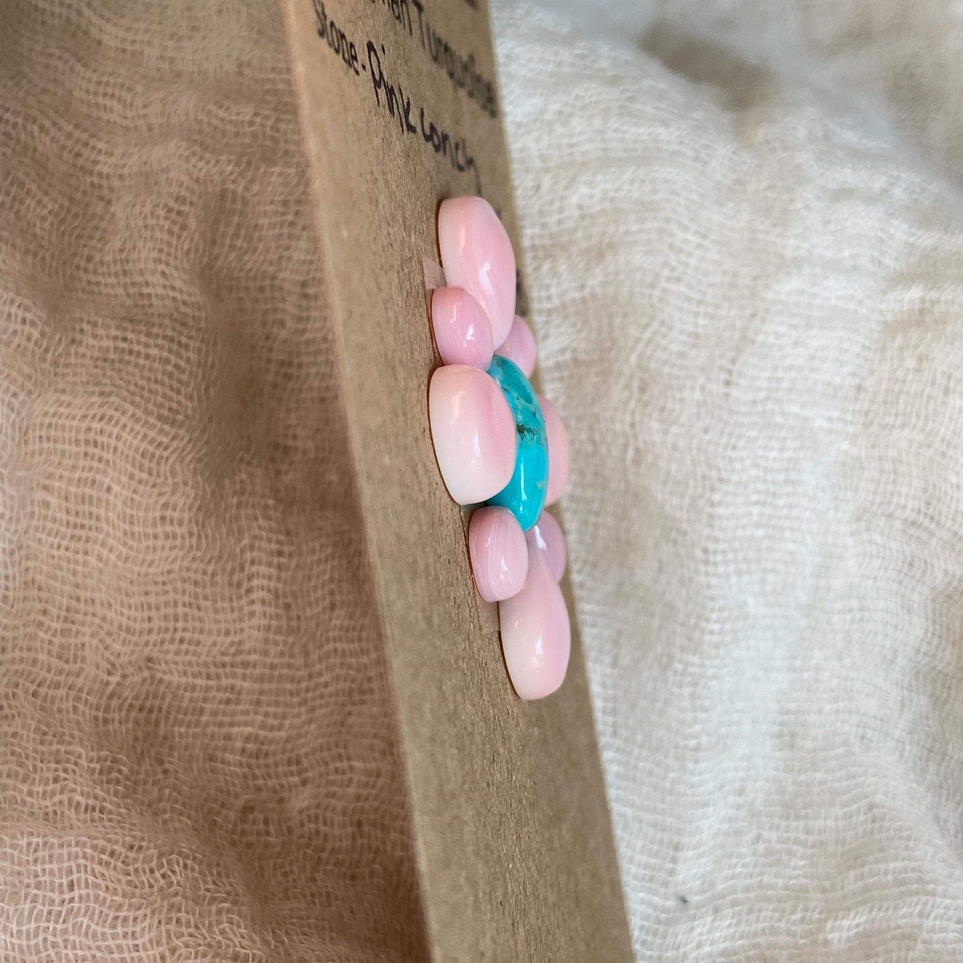 Pink Conch / Kingman Turquoise Cabochon - MIX178 41ADCA4C-71A0-47A8-9B95-B32AC41ECA36 Brandedandwild.com